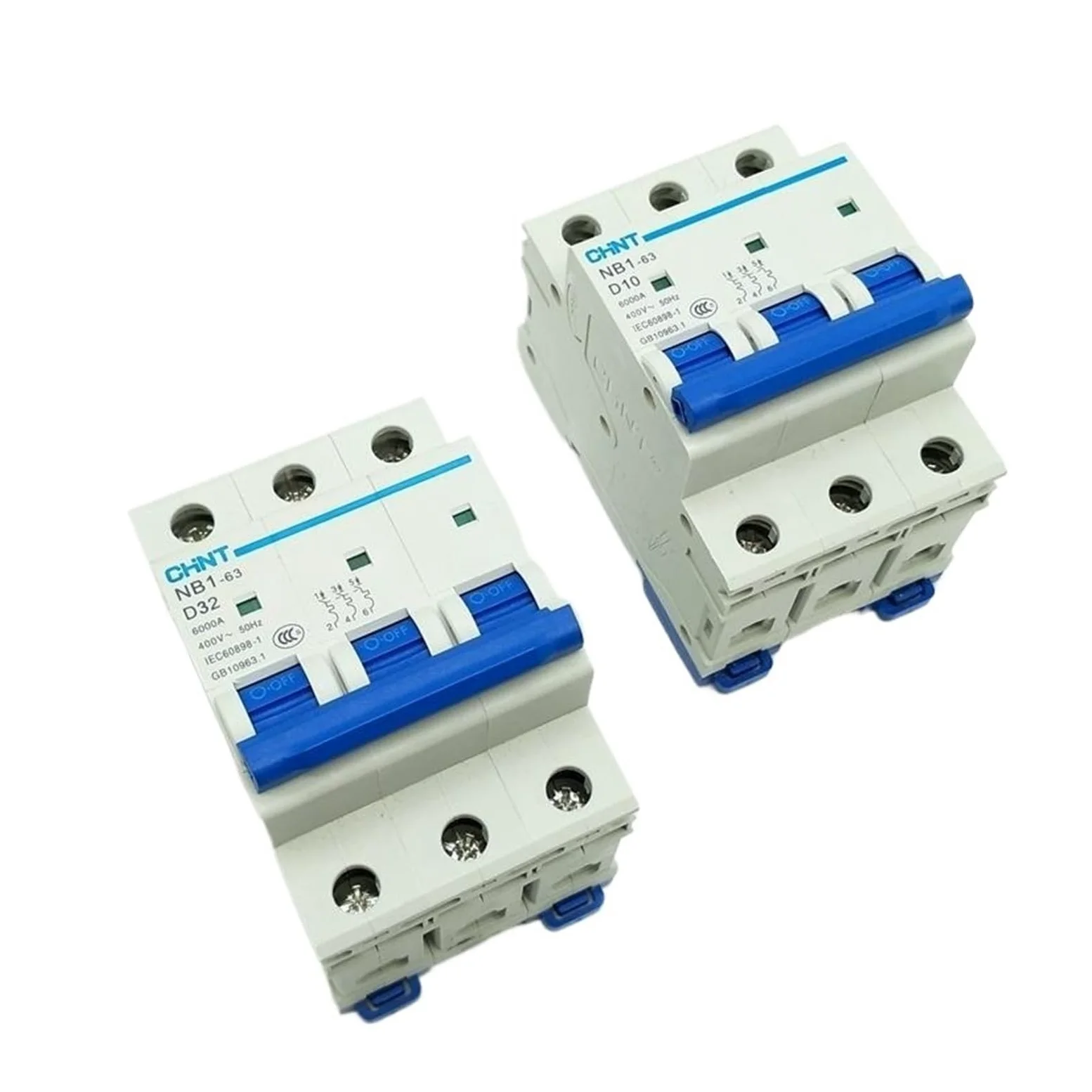 Wyłącznik nadprądowy NB1-63 mini wyłącznik nadprądowy 3-biegunowy 6KA C6A C10A C16A C20A C25A C32A C40A C50A C63A D6A D10A D32A(D6A)