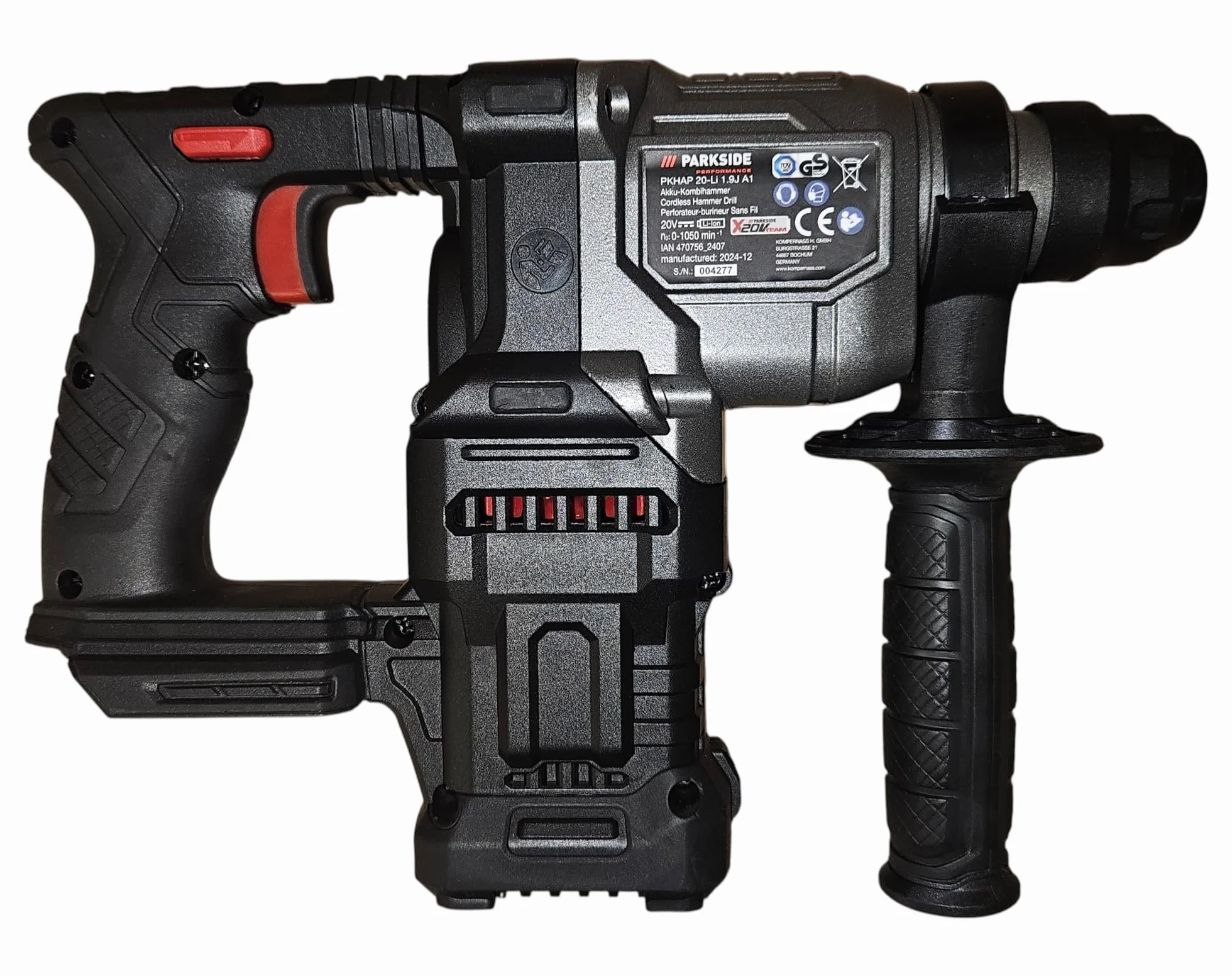 Bezprzewodowy dziurkacz PARKSIDE PERFORMANCE PKHAP 20-Li A1, 20 V