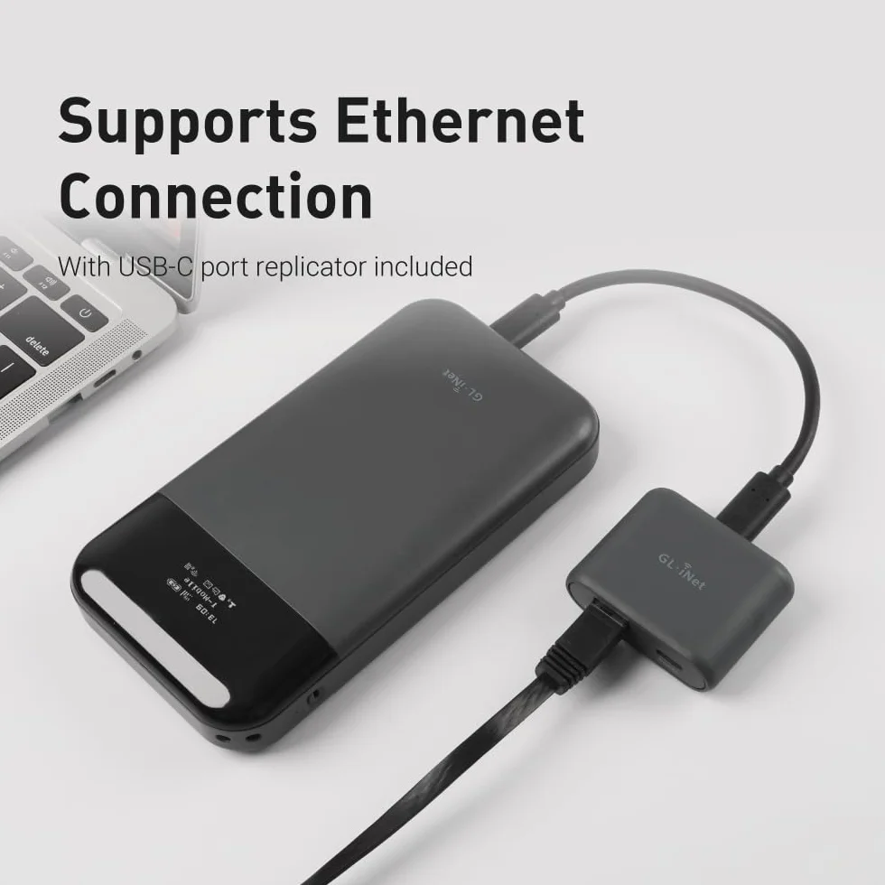 GL.iNet GL-E750V2 MUDI Przenośny hotspot Wi-Fi 4G LTE Router VPN OpenWrt Bateria 7000 mAh