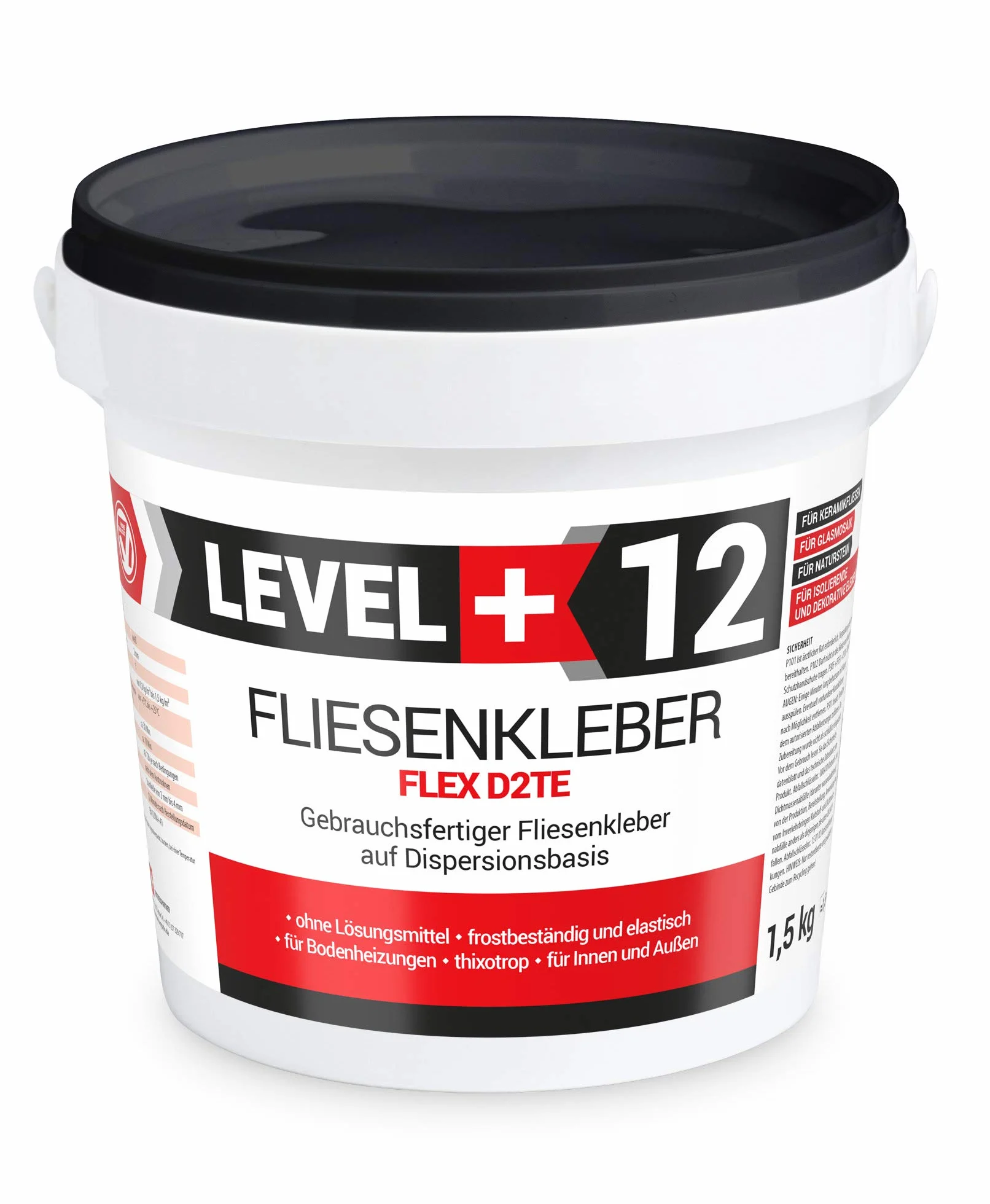 Gotowy Klej do Płytek 1,5 kg do Kamienia Mozaiki Biały Elastyczny Level+12