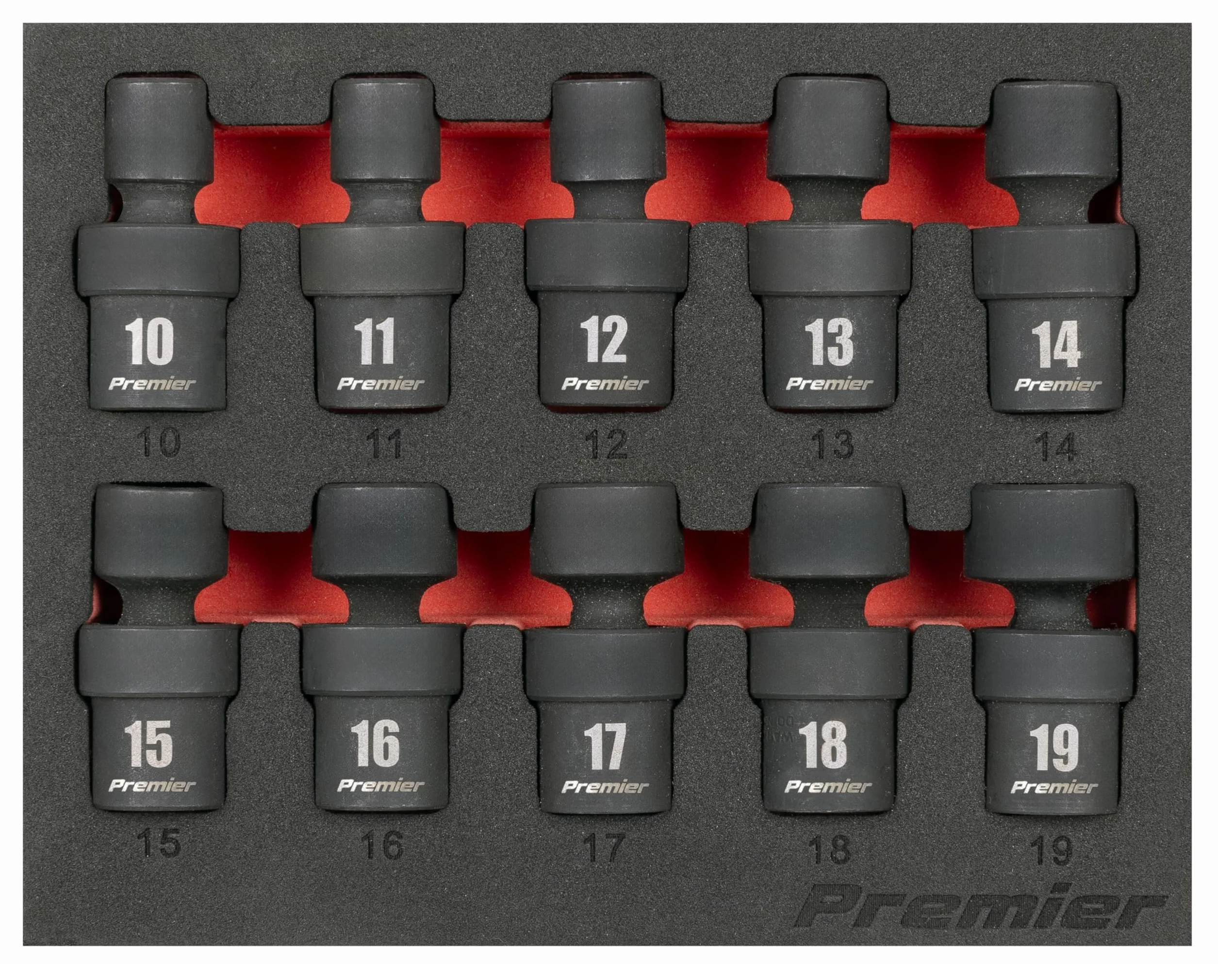 Sealey Premier 3/20.3 cm Sq Drive uniwersalny zestaw nasadek udarowych 10 szt. - AK68220