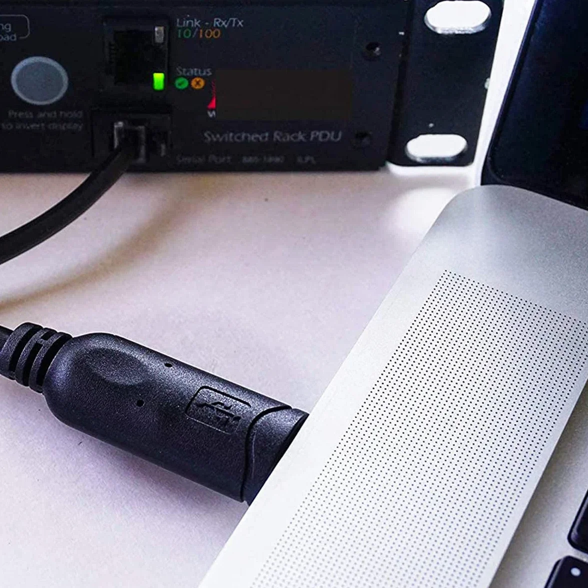 DSD TECH SH-RJ12B kabel szeregowy USB na RJ12 RJ11 6P4C RS232 czarny 18 cm