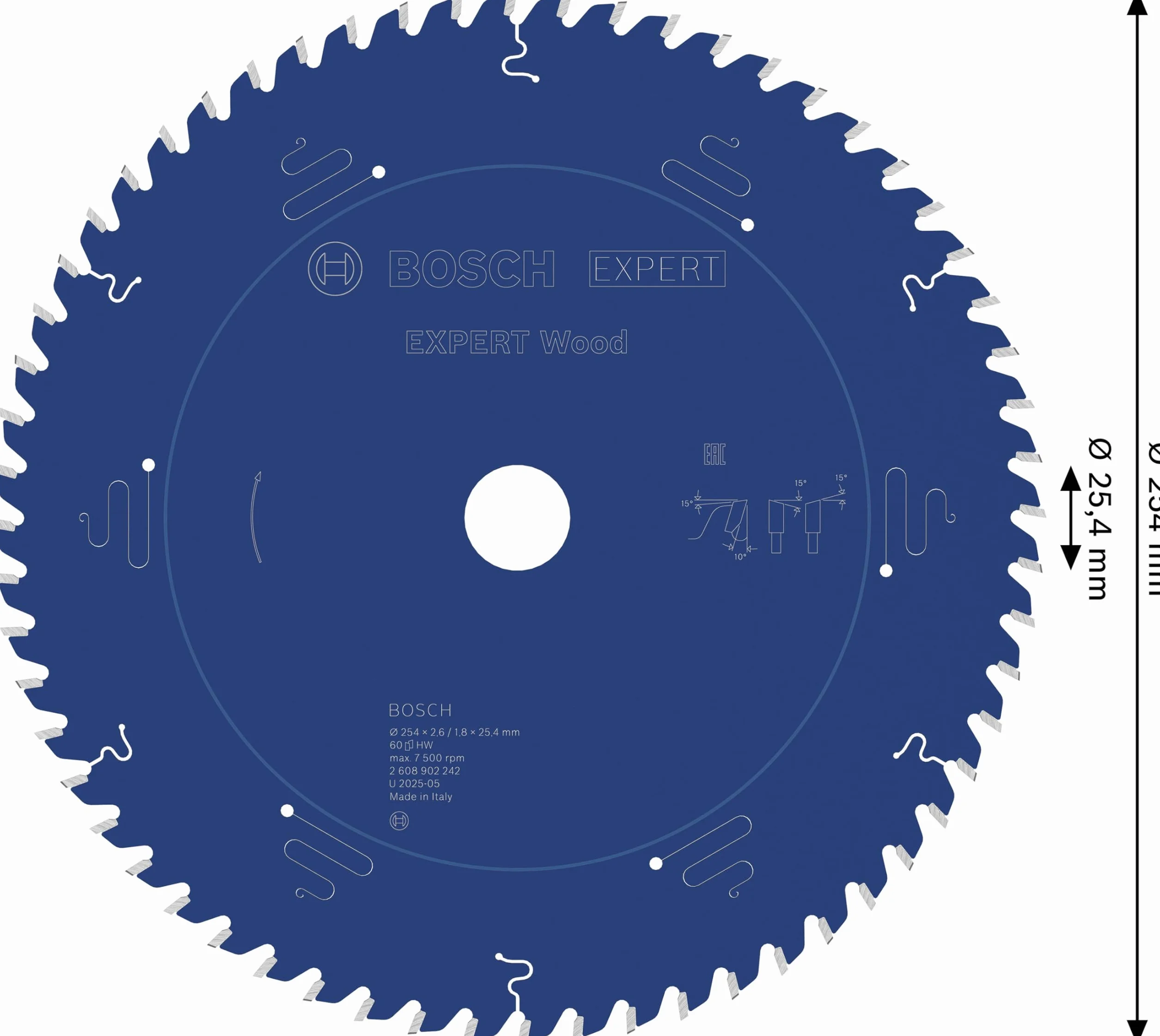 Bosch 1x Tarcza pilarska EXPERT Wood (do Miękkie drewno, Ø mm, Professional Akcesoria Przewodowa stołowa pilarka tarczowa)