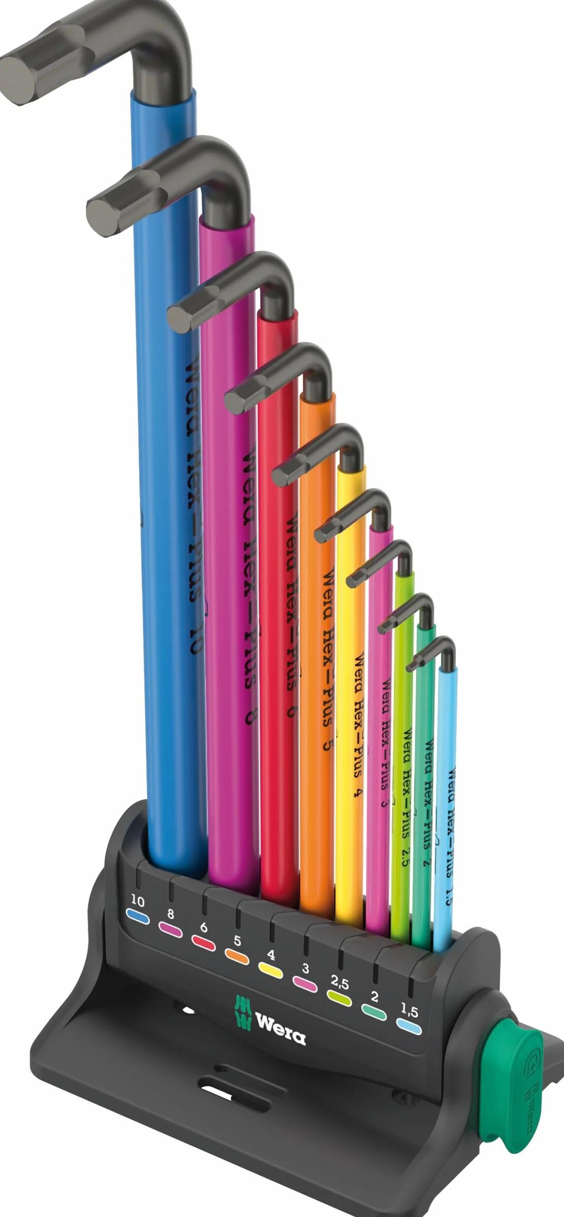 Wera 05133165001 950/9 Hex-Plus Multicolour 3 zestaw kluczy kątowych, metryczny, BlackLaser, 12-częściowy