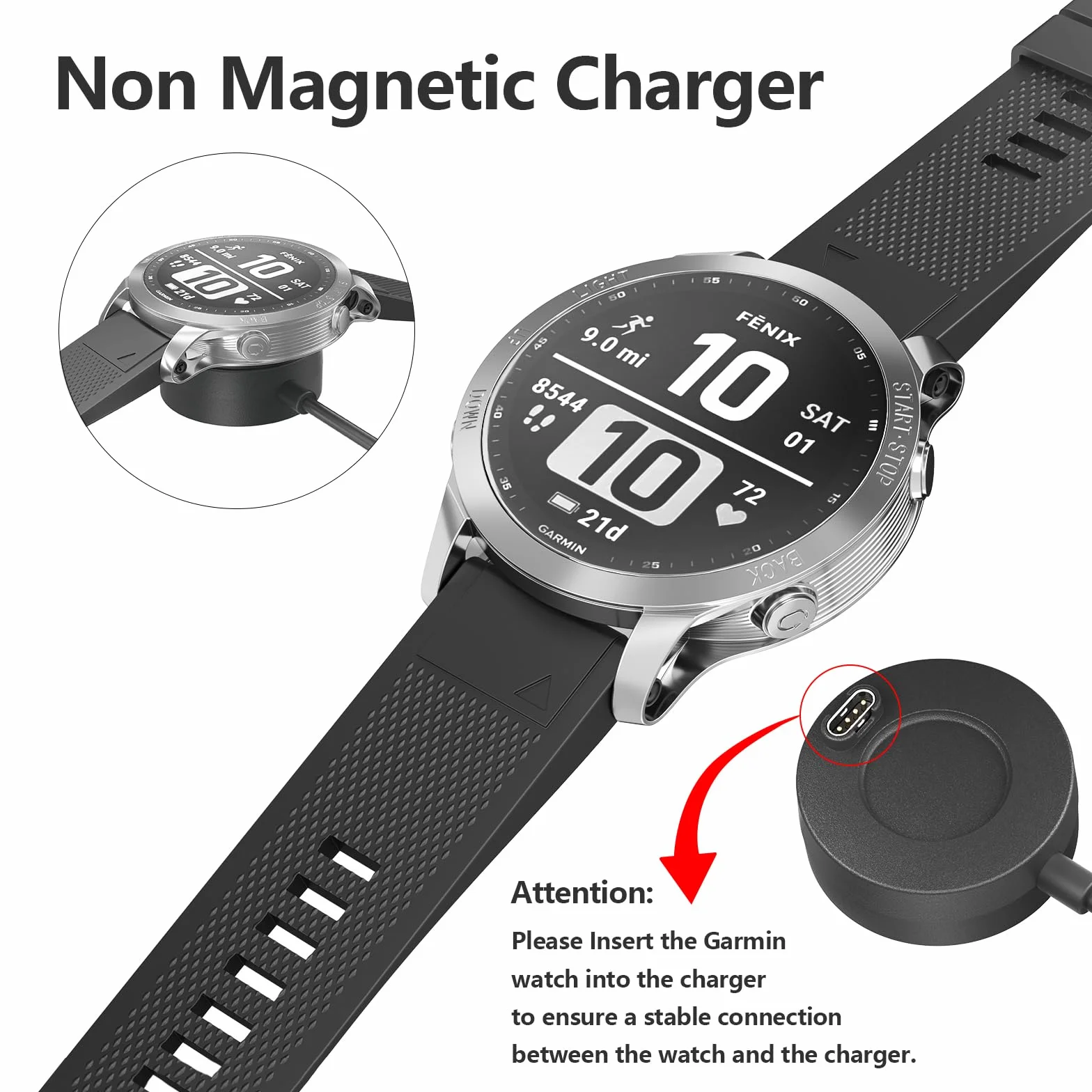 Oumida Kabel do ładowania do Garmin Venu 2 Plus/Sq/Sq 2 Music/Vivoactive 3, ładowarka, USB C, kabel synchronizacji danych do Garmin Fenix 7/6/5 (czarny)