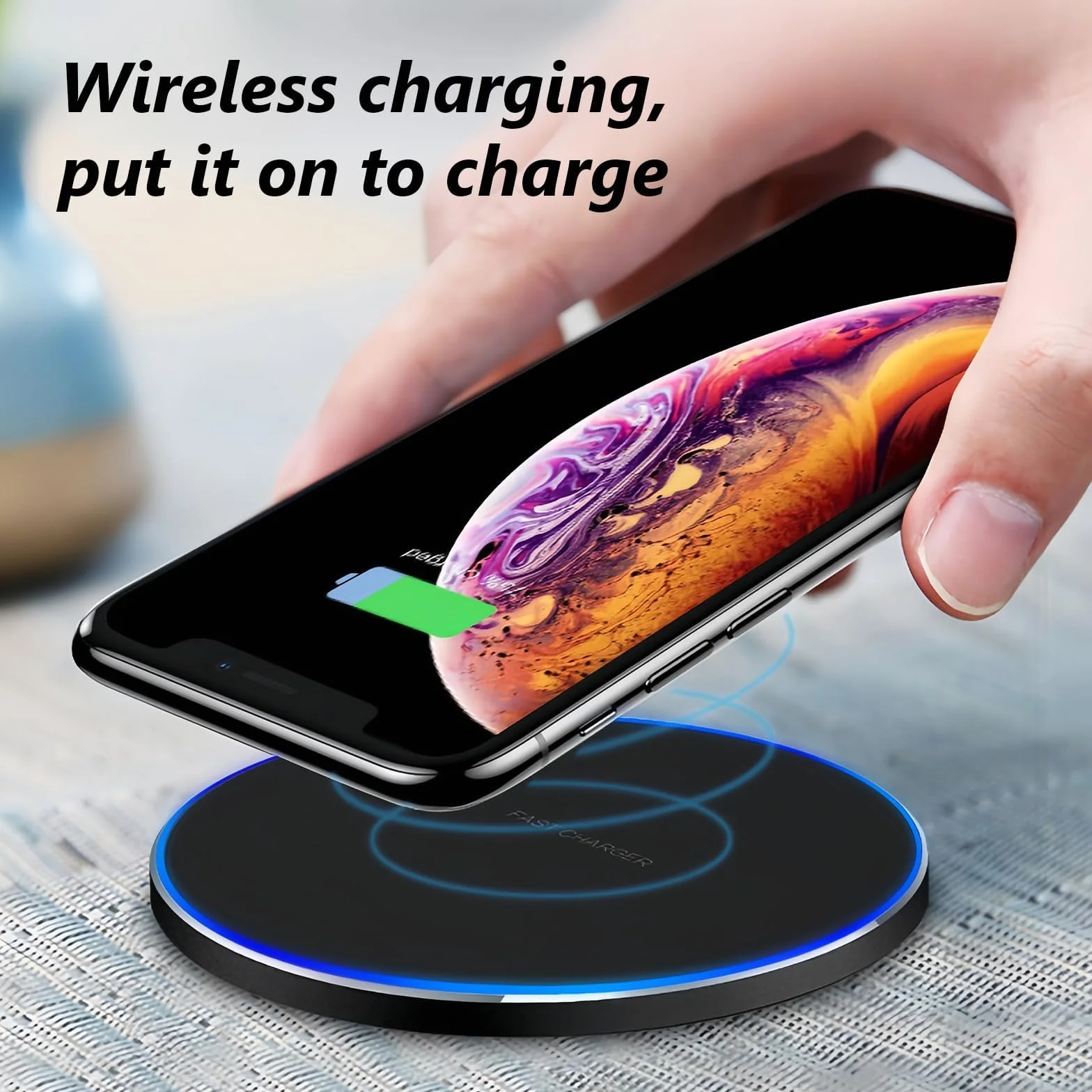Flintronic Bezprzewodowa ładowarka 15 W indukcyjna do iPhone 16/15/14/13/12 Pro Max Plus AirPods Samsung Galaxy S22/S21/S20