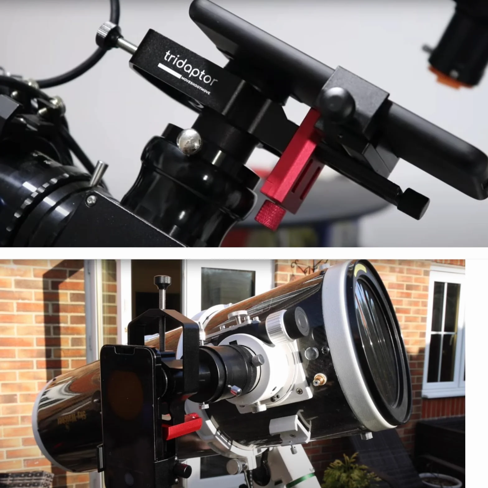 TRIDAPTOR Move Shoot Move: Precyzyjny 3-osiowy cyfrowy adapter do smartfonów z teleskopami i lornetką