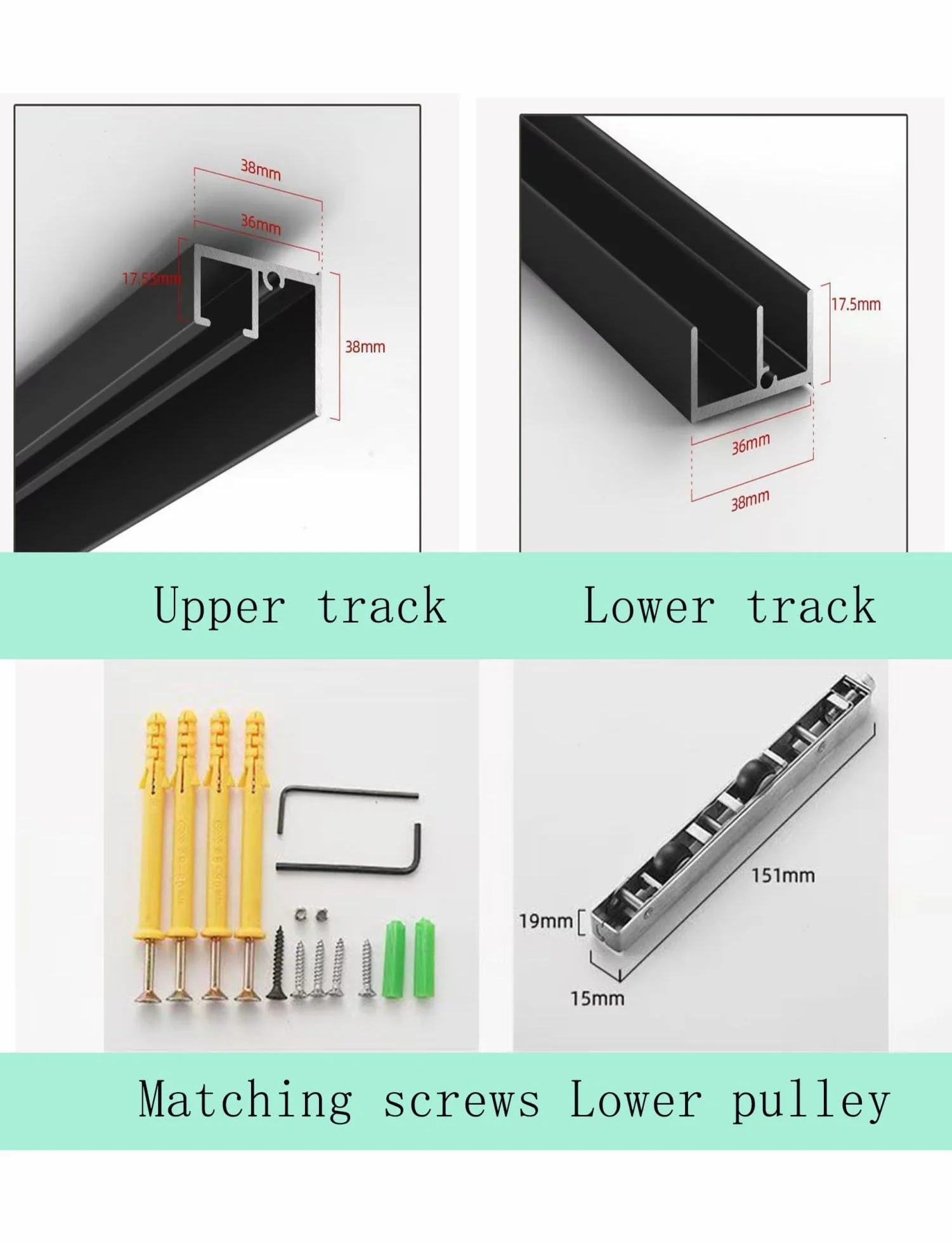 Drzwi przesuwne dwukierunkowe Ghost Door Hardware, bezszynowe, niewidoczne, do sypialni, ścianki działowej, przesuwne (150 cm/4,9 stopy)