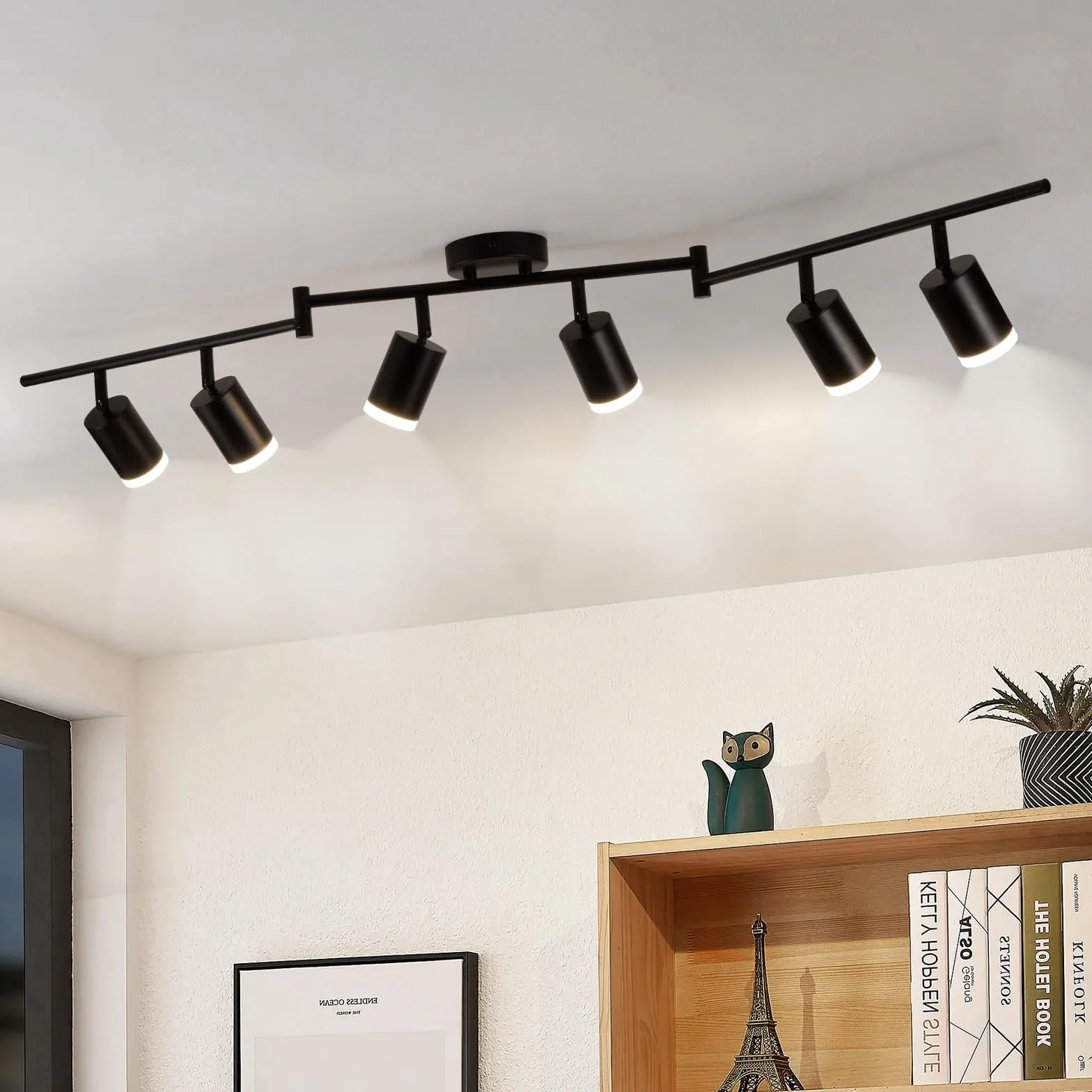 Reflektor sufitowy LED 6 płomieni czarny metalowy GU10 Gr4tec