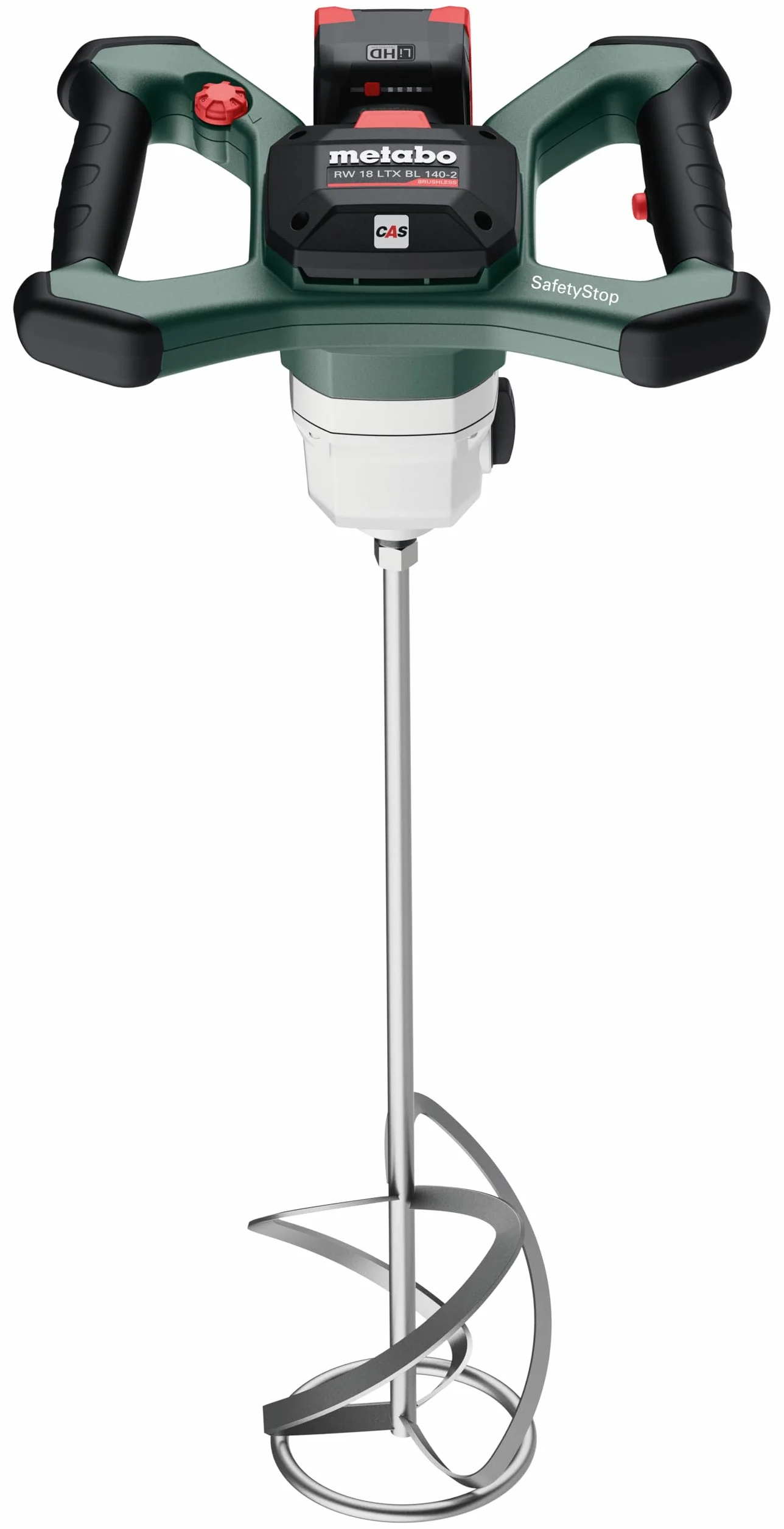metabo Mieszadło akumulatorowe RW 18 LTX BL 140-2 - 18 V, silnik bezszczotkowy, 2-biegowa przekładnia, pojemność 50 l, SafetyStop, szybkie zatrzymanie, ergonomiczne uchwyty, VTC-Elektronika