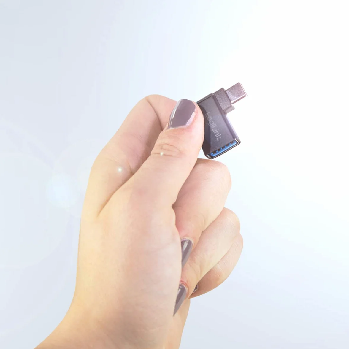 LogiLink AU0055 USB 3.2 Gen 1 adapter USB-C na USB-A kąt 90° czarny