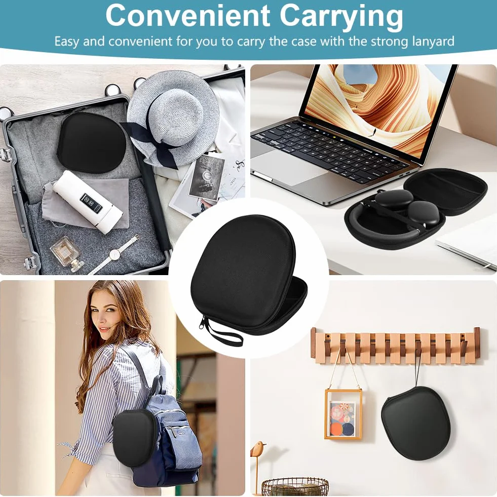 Etui Kompatybilny z Sony WH-1000XM4 WH-CH700 WH-CH710 WH-CH720N JBL 720BT 710BT, Twarda Obudowa EVA, Przenośna Torba Podróżna, Czarny