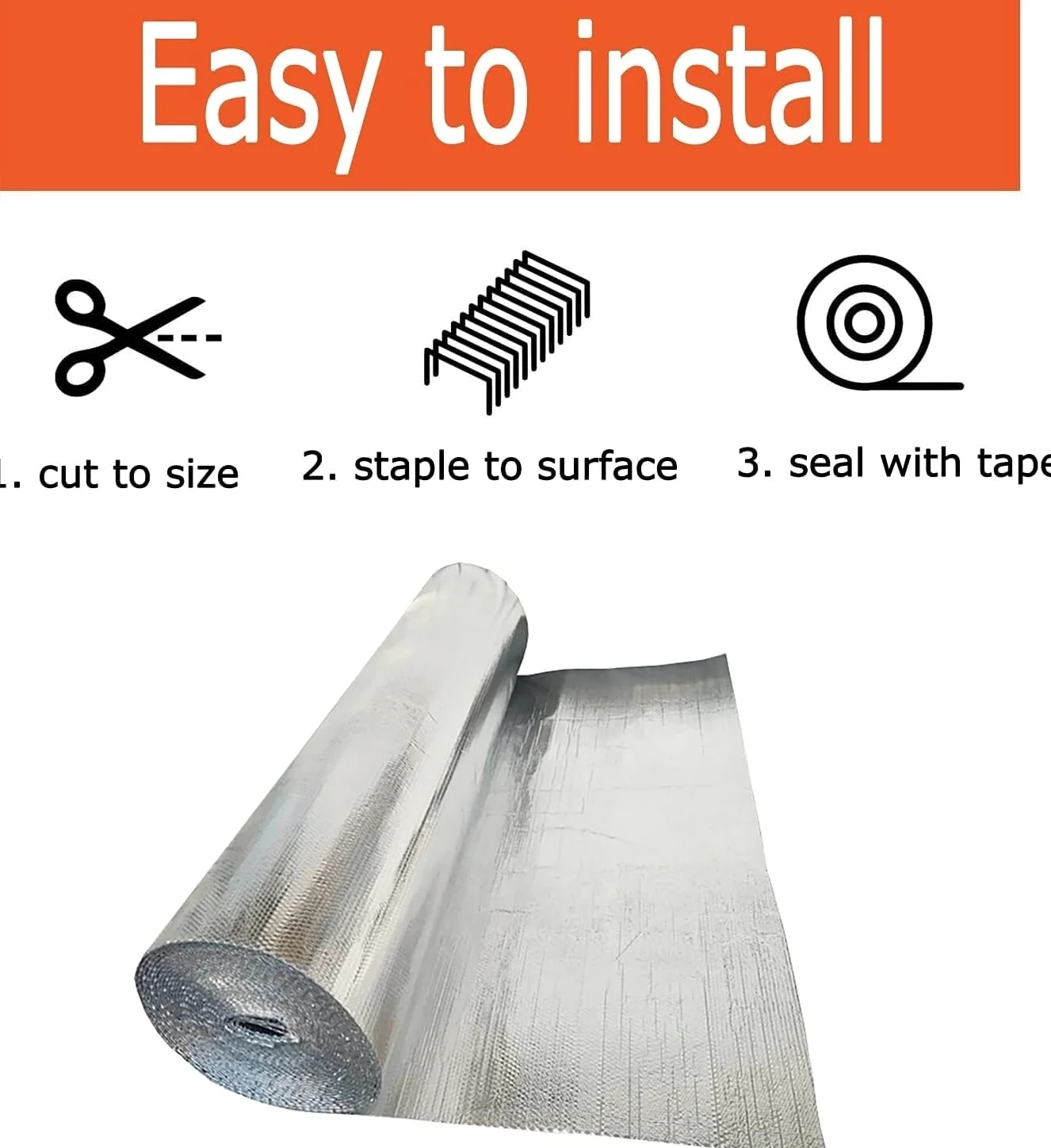 Folia termoizolacyjna Rolki izolacyjne z folii aluminiowej, folia bąbelkowa do izolacji ścian(15m)