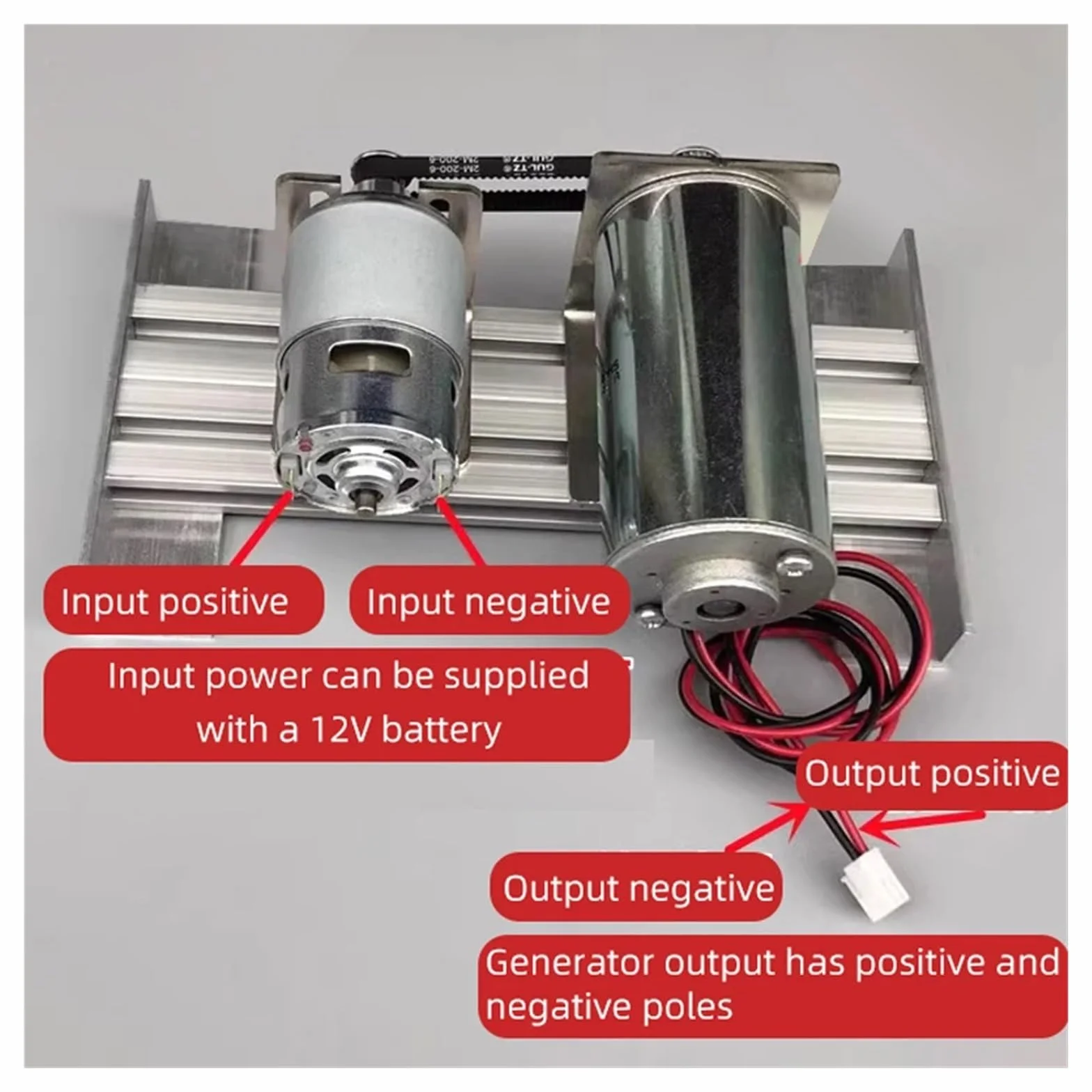 Xuro Generator bezszczotkowy z magnesami trwałymi 220 V DC, generator wysokiego napięcia DIY, dwułożyskowy, wyciszony, silnik 775, miniaturowy, ładowalny(A)