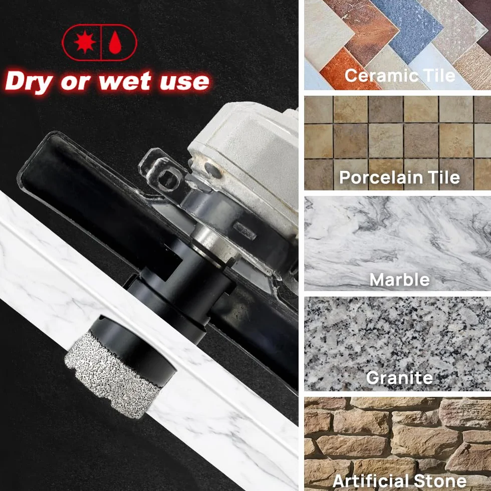 DT-DIATOOL Wiertło diamentowe 115 mm otwornica do wiercenia na sucho płytki porcelana marmur ceramiczny granit