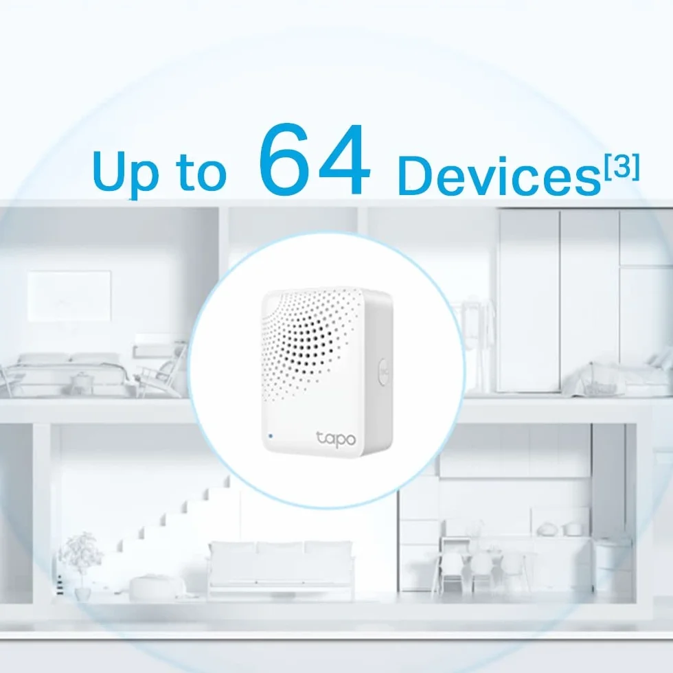 Tp-Link Tapo H100 Smarthub z Dzwonkiem, Biały, 6 x 5 x 7 cm