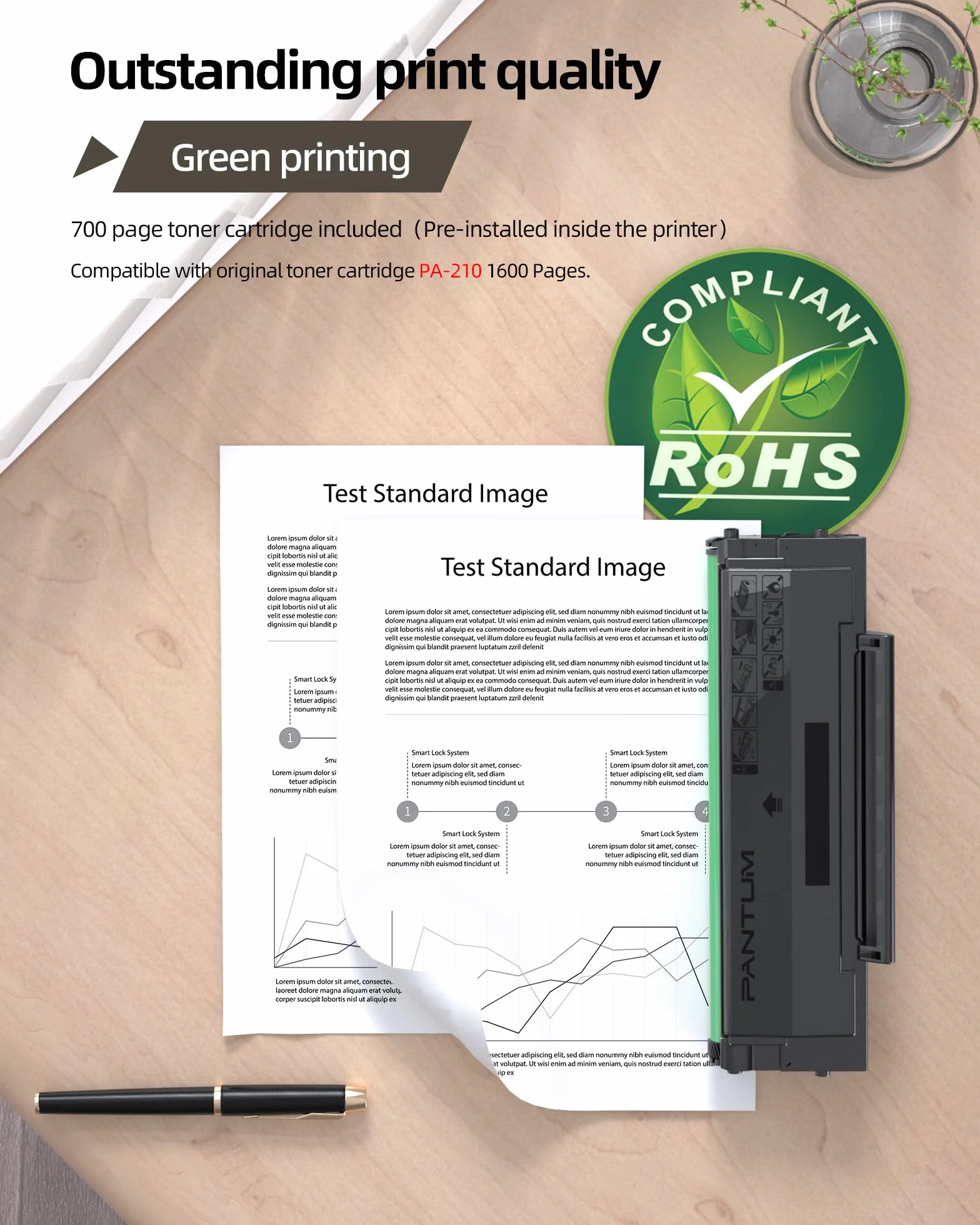 Drukarka laserowa PANTUM P2502W Bezprzewodowa monochromatyczna WiFi 22 str/min
