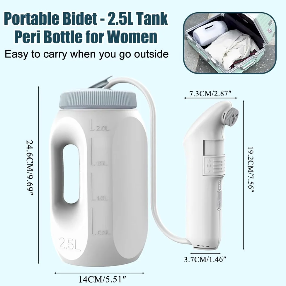 przenośny bidet do podróży, ręczny bidet natryskowy dla niemowląt w ciąży kobiety intymne mycie, higiena osobista czyszczenie przenośny bidet dla kobiet mężczyzn