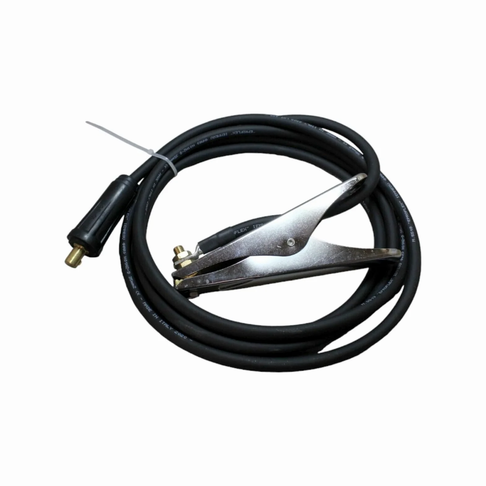 Massekabel Schweißkabel 10,16,25,35,50,70mm² HAR 4m 200/400A Masseklemme Stecker (25mm² 9mm Dorn)