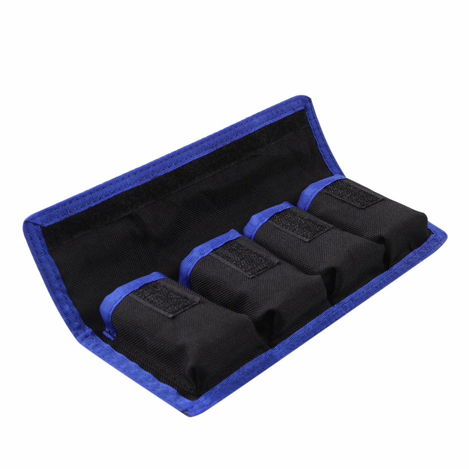 Selens torba na aparat DSLR niebieska Organizer na baterie AA LP-E6 LP-E8 LP-E10 LP-E12 EN-EL14 EN-EL15 NP-FW50 NP-F550 NP-FM500H