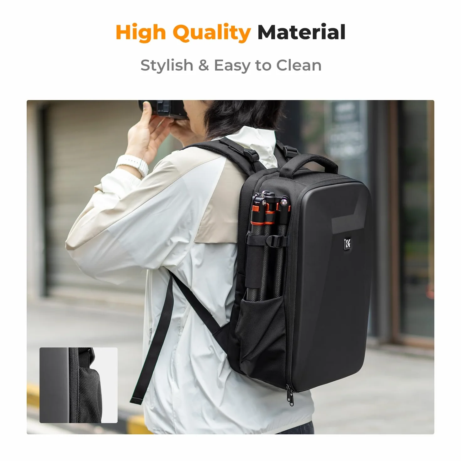 K&F CONCEPT Wodoodporny plecak na zdjęcia 15,6" Kieszeń na laptopa twarda torba na aparat