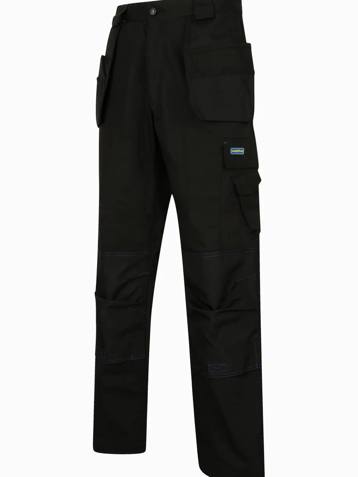 Goodyear Workwear Spodnie bojowe z wieloma kieszeniami i czarnym etui, 40" Regularne nogawki (32")