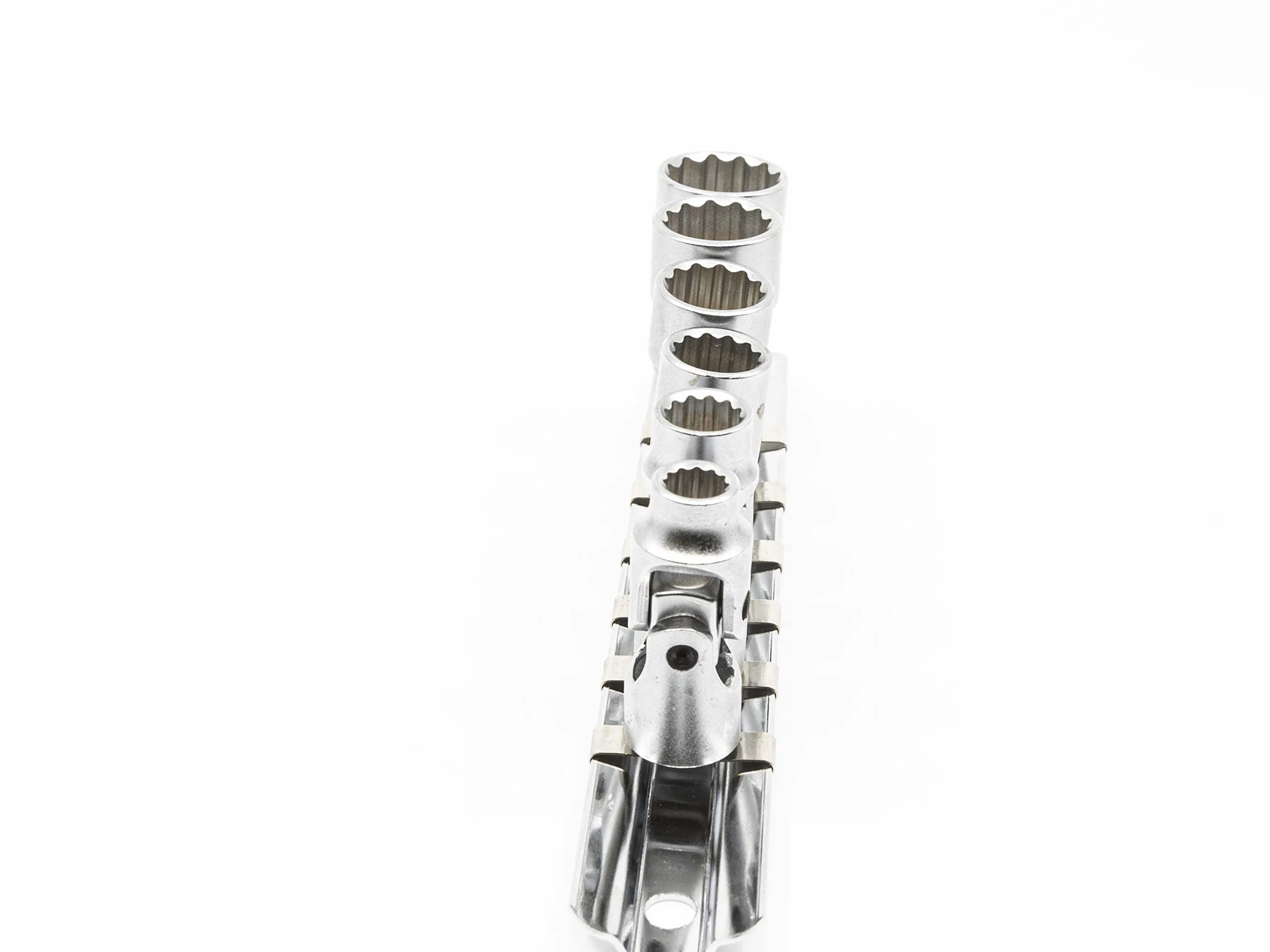Genius Tools 6-częściowy uniwersalny zestaw nasadek ręcznych 1/4" Drive SAE (12-punktowy), matowe wykończenie - US-206S