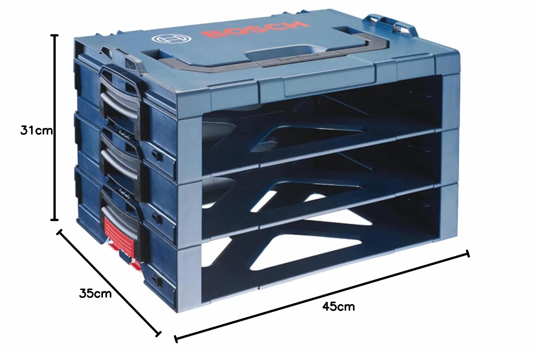 Bosch Professional: skrzynka (Rack) na 3 wkłady i-BOXX Professional Mobility System