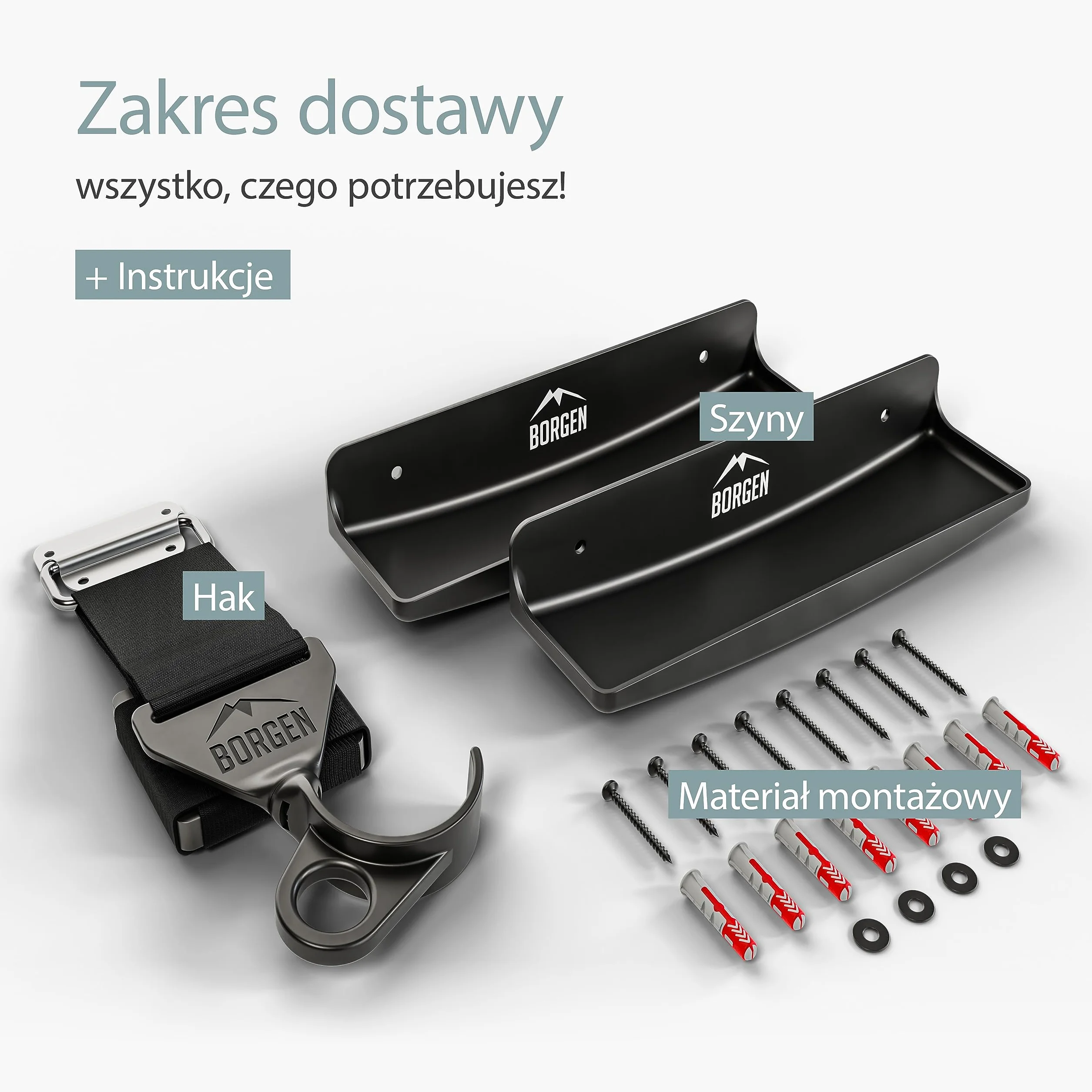 Borgen uchwyt na rower - regulowany uchwyt - kompatybilny z rowerami elektrycznymi, szosowymi, MTB i wyścigowymi - gumowany hak przed zarysowaniami