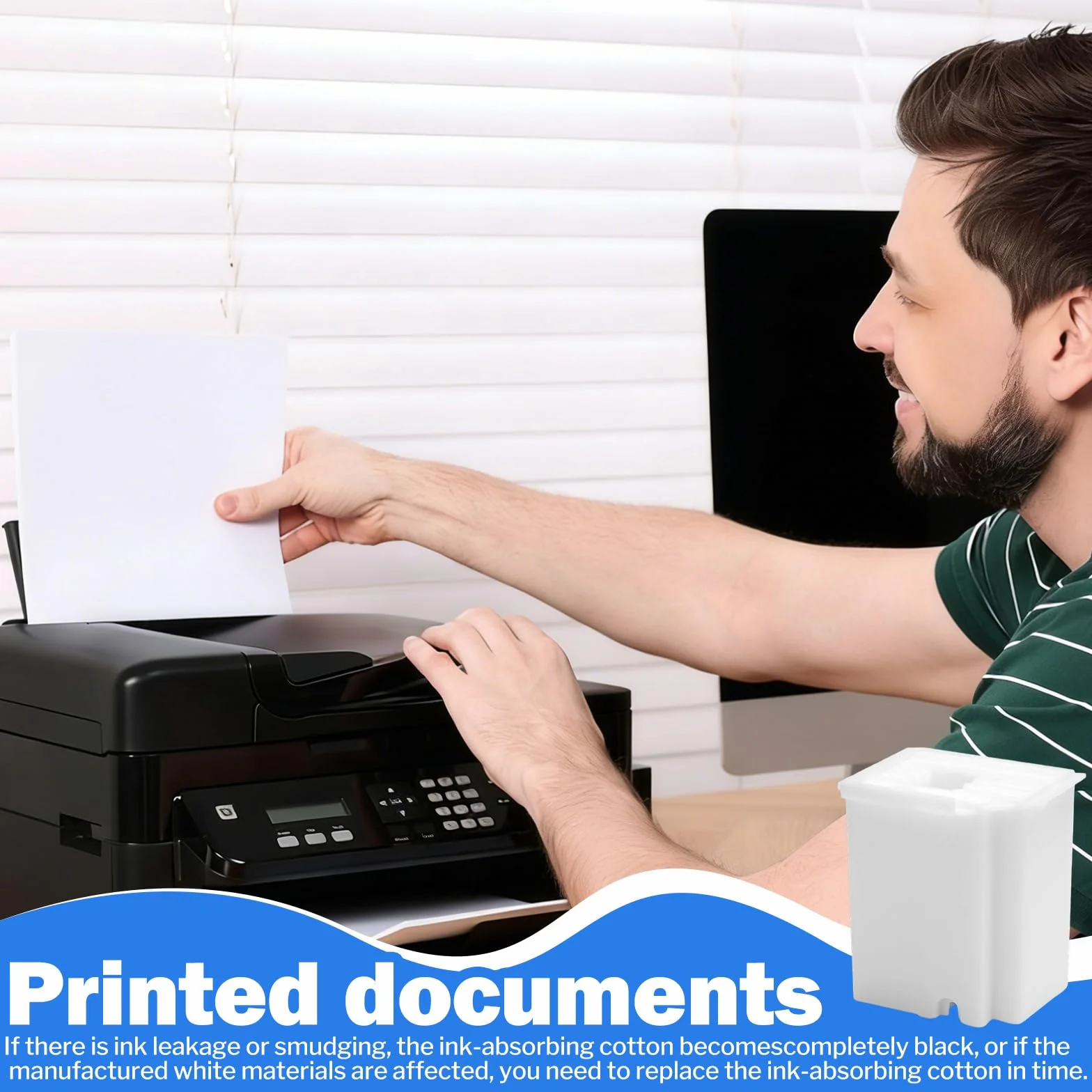 Gąbki do drukarki Epson L1110/L1250/L3110/L3158/L3160/L3210/L3250 do pudełka konserwacyjnego 3 sztuki