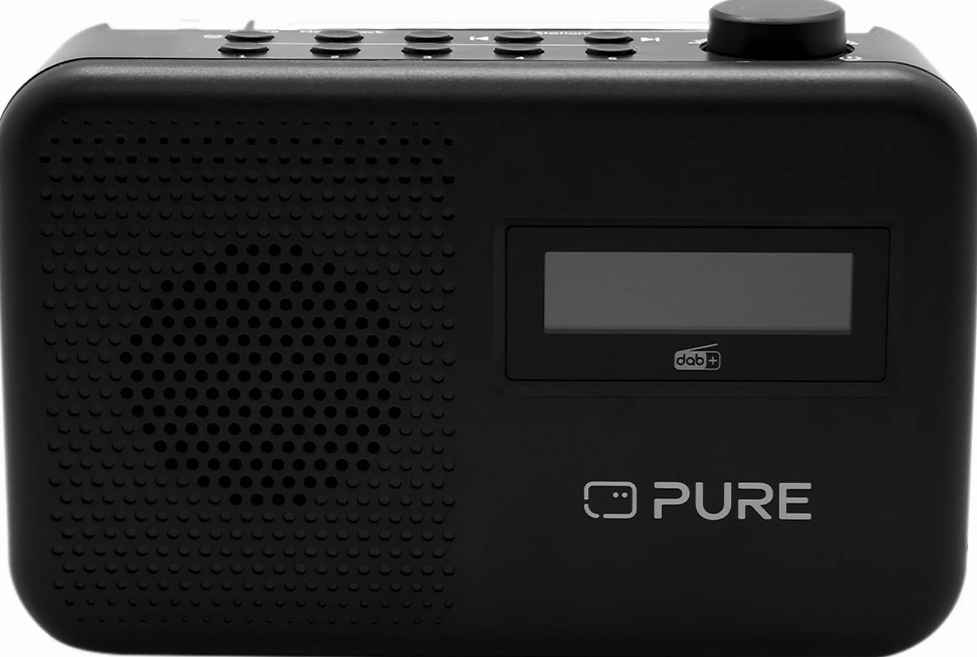 Pure Elan One2 przenośne radio DAB+/FM z Bluetooth 5.1 (wyświetlacz LCD, 10 przycisków pamięci, zasilanie bateryjne z 4 x AA), kolor czarny