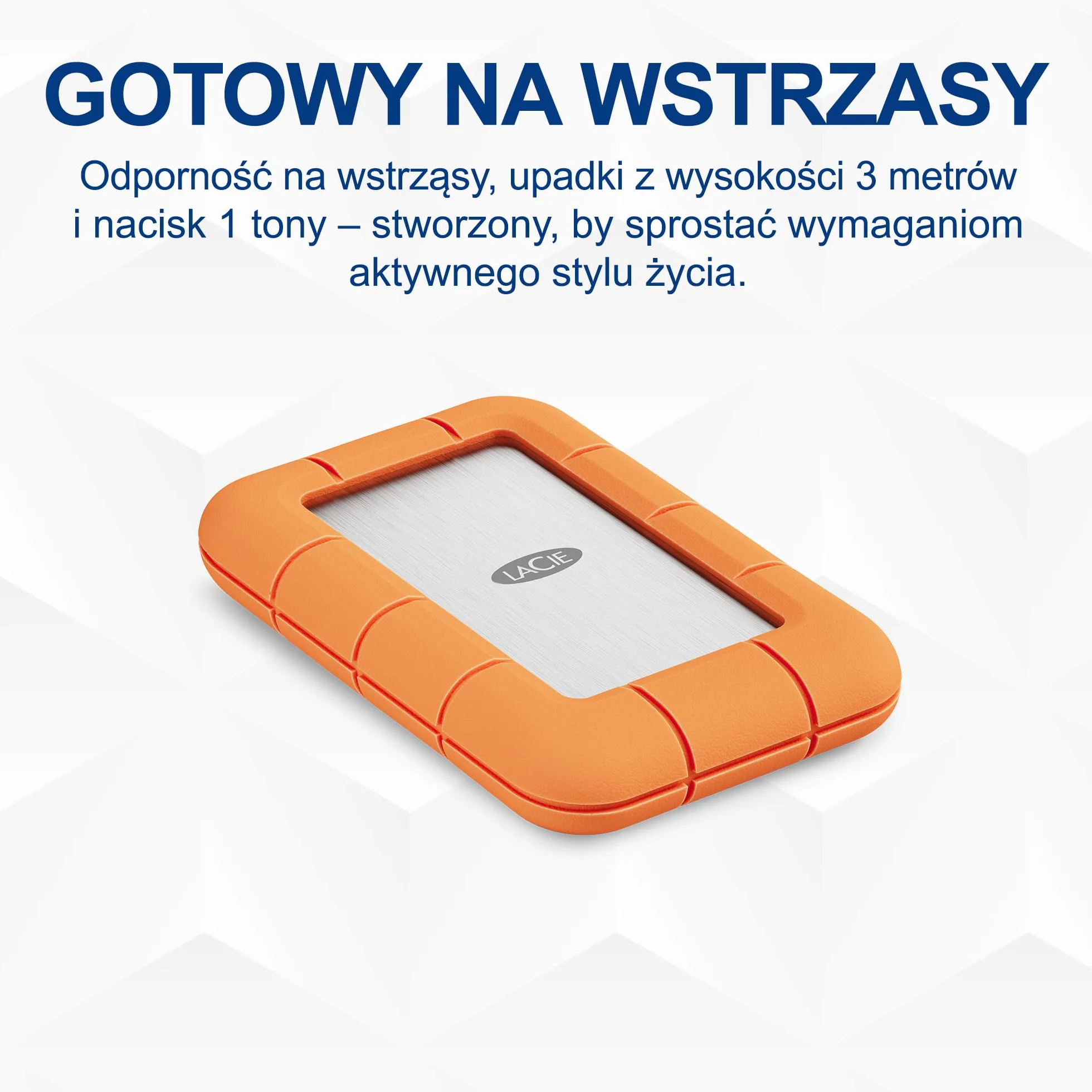 LaCie Rugged SSD4 1TB, 40Gbps USB-C, Orange, Data Rescue Service (STND1000400)