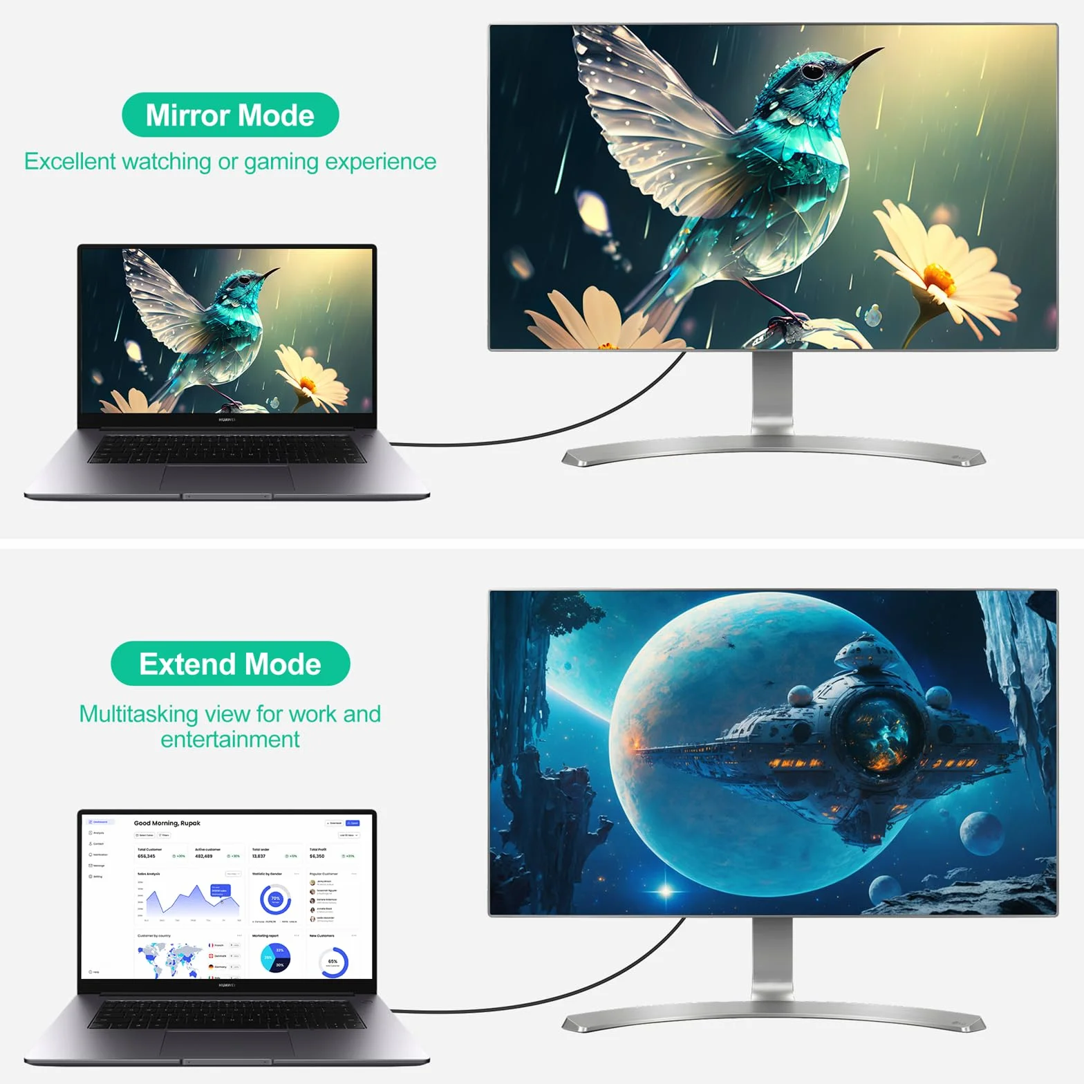 Kabel HDMI do DVI dwukierunkowy DVI-D 24+1 męski na HDMI męski 1080P 3M