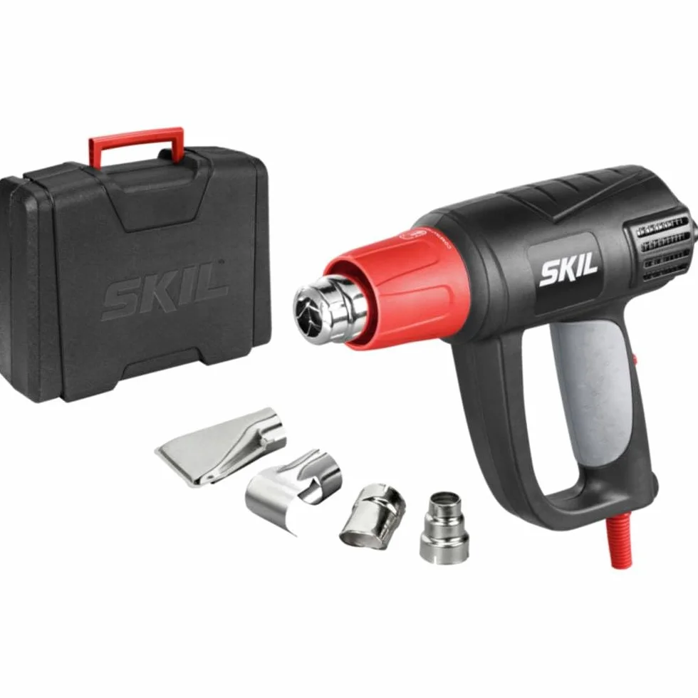 Skil Pistolet na gorące powietrze 8004 AA (2000 W, regulacja temperatury LCD, 4-częściowy zestaw akcesoriów, z walizką)