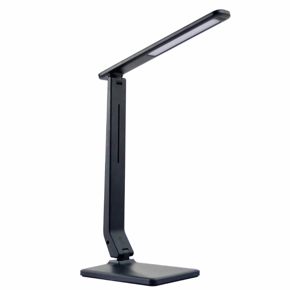 MYBA Lampka nocna Lampa biurkowa LED z portem ładowania USB Ściemnialne Biurko Lampka nocna Lampka stołowa Sterowanie dotykowe Lampa stołowa Lampa stołowa (kolor: Czarny)