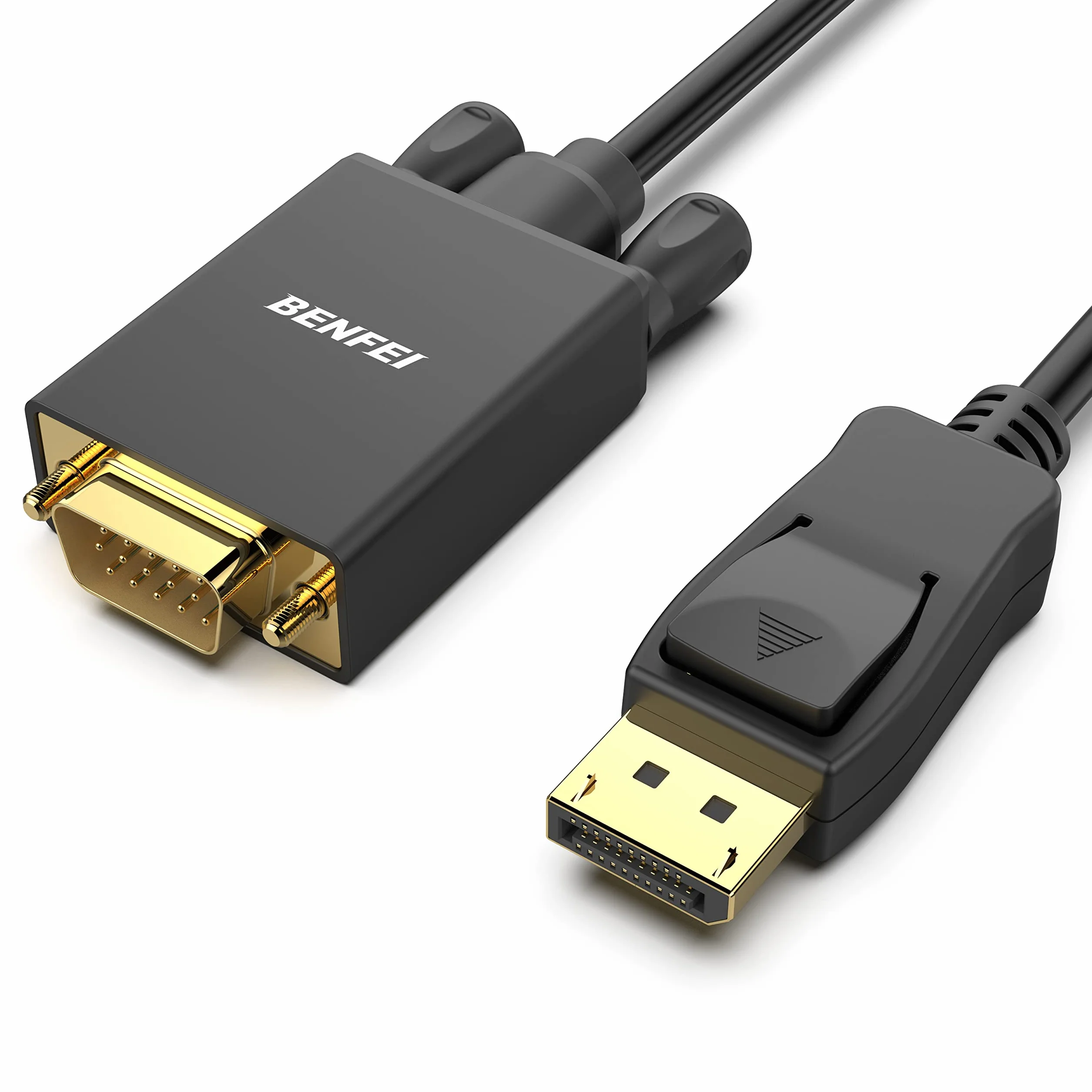 BENFEI Kabel DisplayPort do VGA, port wyświetlacza 1,8 M komputera/laptopa do VGA monitora/projektora Pozłacany adapter (nie dwukierunkowy, niezgodny z HDMI lub USB)