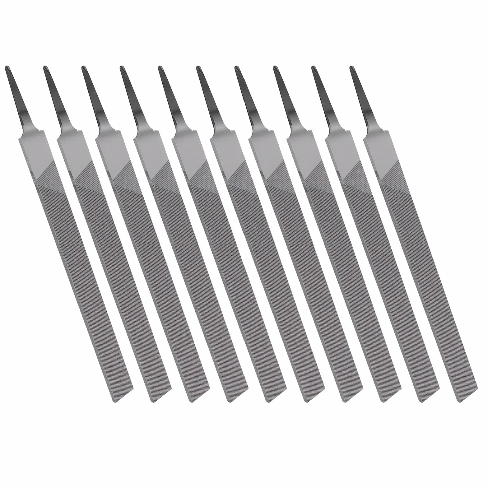 Luocute Pilnik Płaski ze Stali Wysokowęglowej, Podwójne Nacięcie 250 Mm (Gruboziarnisty 10PCS)