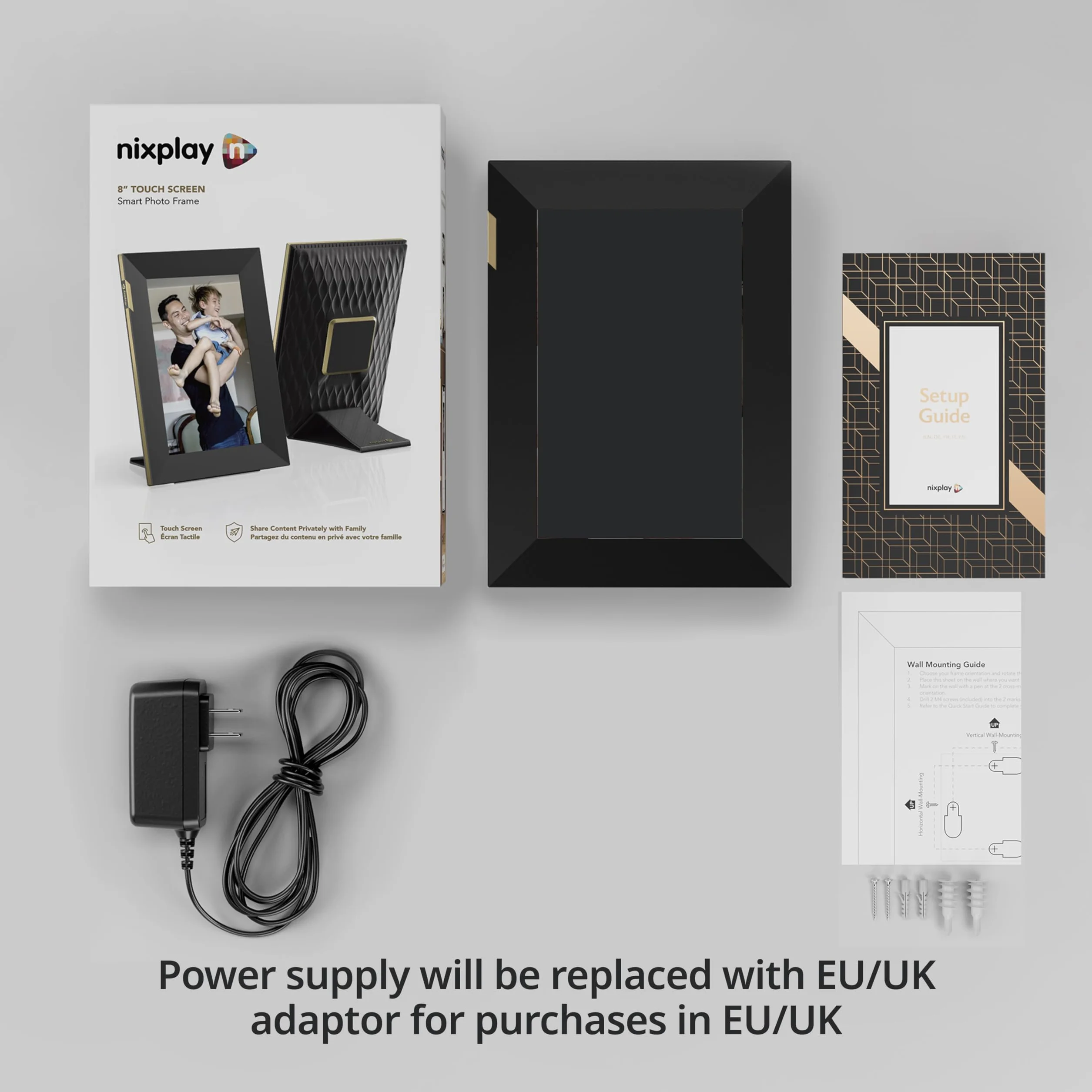 Nixplay Cyfrowa ramka na zdjęcia z ekranem dotykowym 20.3 cm WiFi W08K