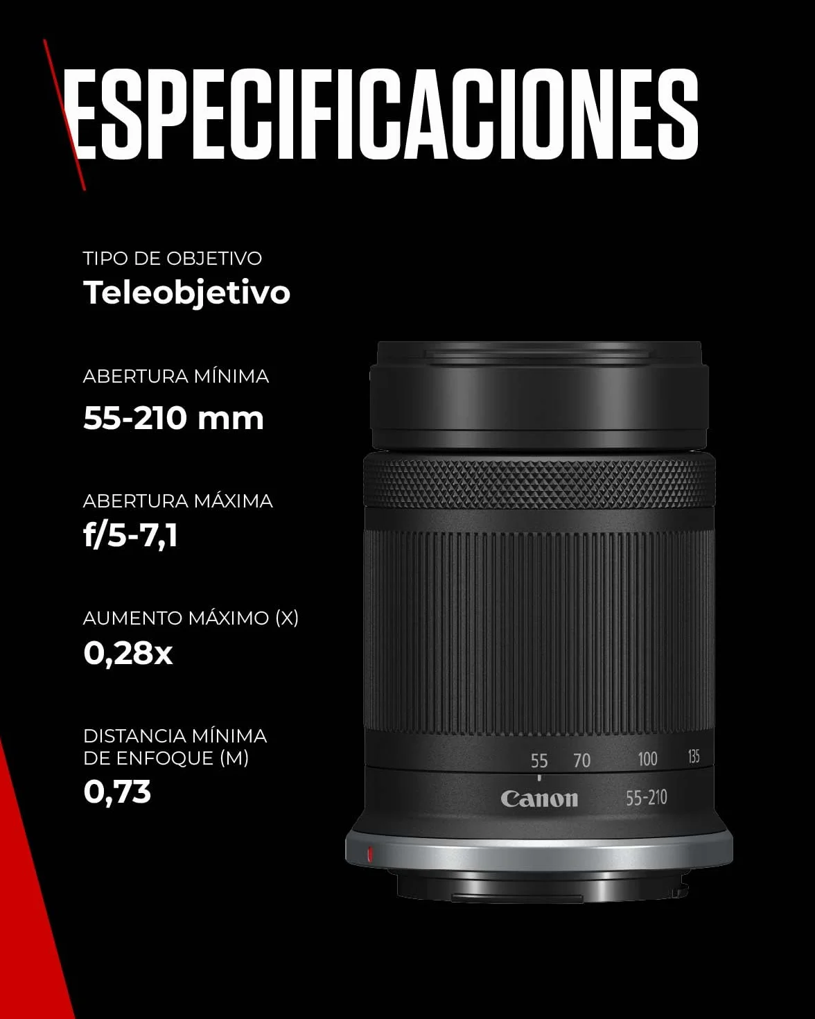 Canon Obiektyw RF-S 55-210mm f/5-7.1 IS STM