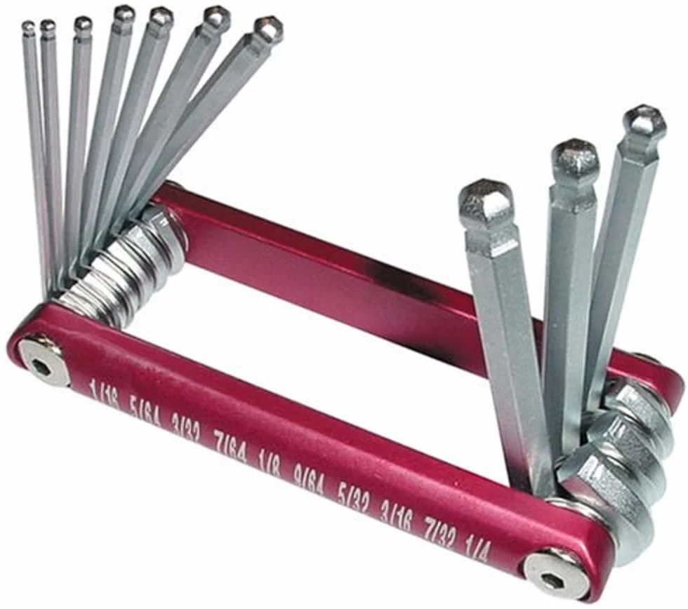 Titan Tools Titan 12700 SAE zestaw kluczy sześciokątnych składany zestaw kluczy sześciokątnych - 10 sztuk, wielokolorowy