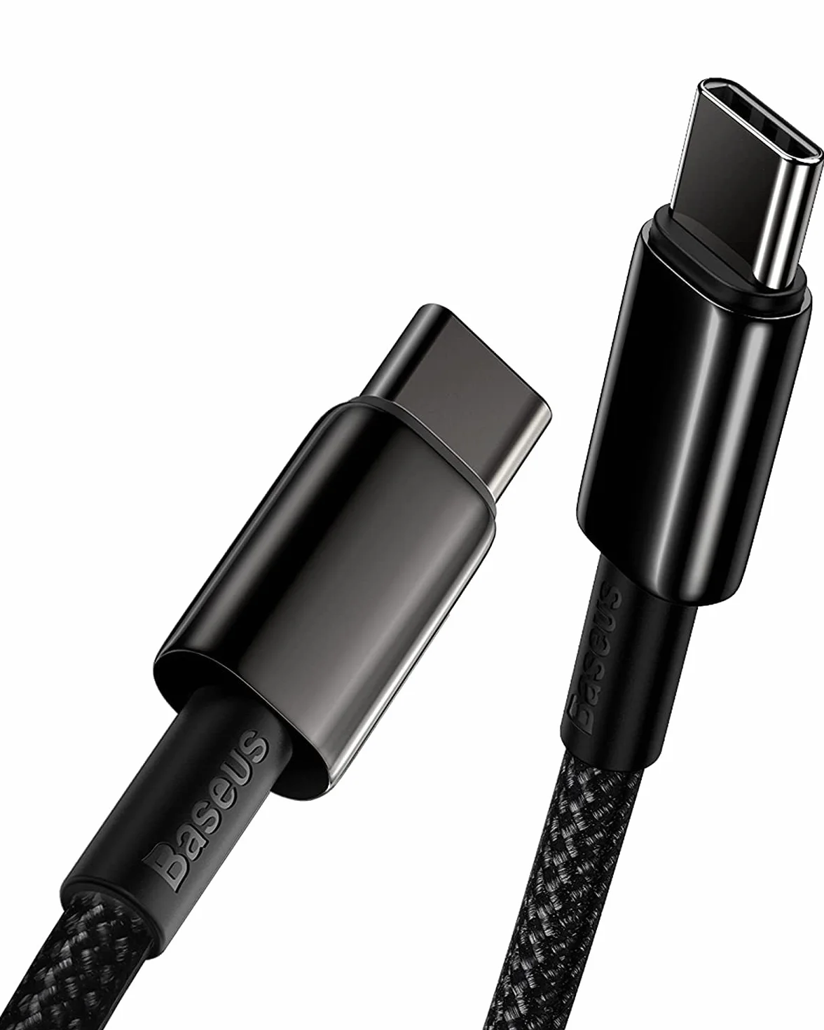 Baseus Kabel USB C 100W PD 5A QC 4.0 szybkie ładowanie USB C na USB C pleciony nylon stop cynku