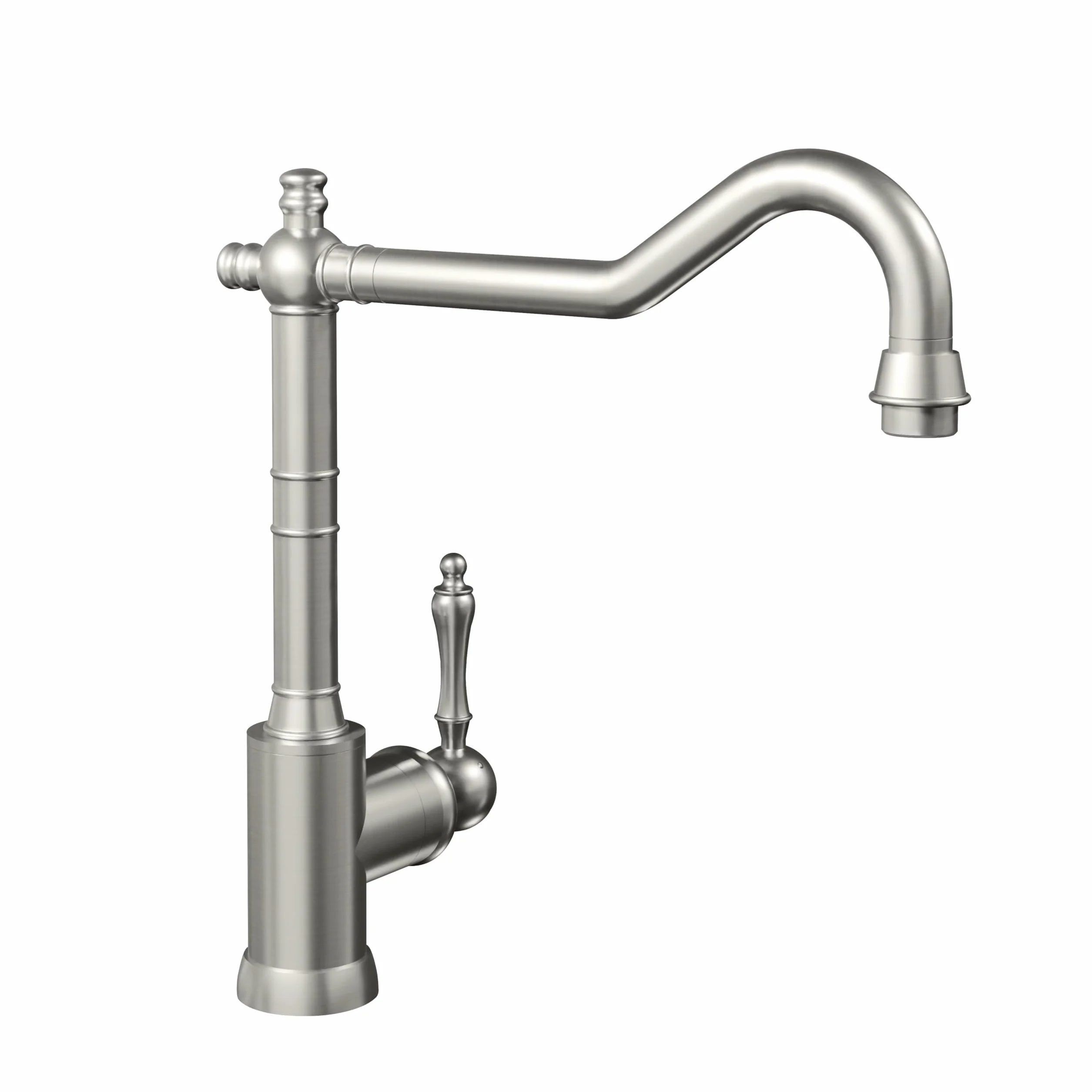 Villeroy & Boch Avia 2.0 bateria kuchenna, niskie ciśnienie, kran kuchenny z ceramicznym wkładem i zakresem obrotu 360°, energooszczędna bateria zlewozmywakowa, wysokość wylewki 235 mm, masywna stal