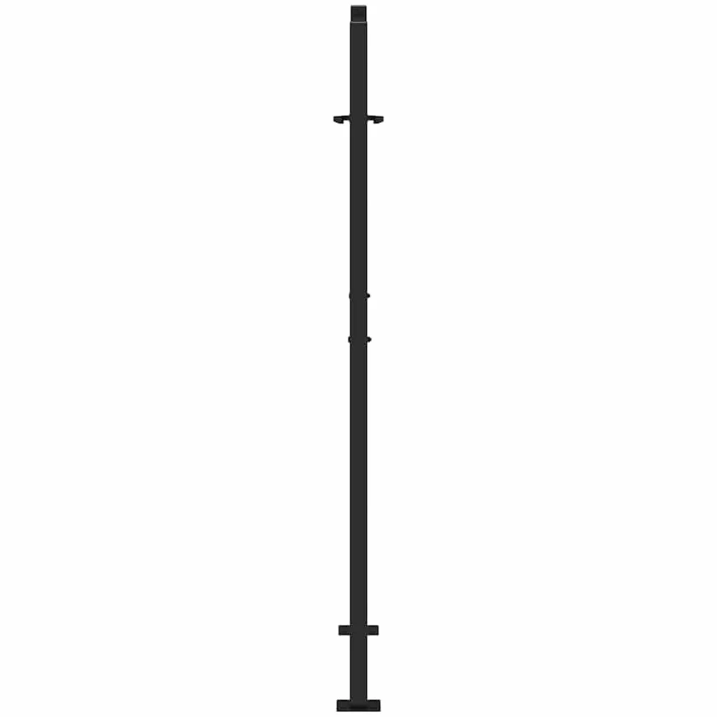 vidaXL Brama ogrodowa czarna 100x150 cm stalowy wzór liścia, brama ogrodzeniowa, brama zewnętrzna, brama metalowa, brama zabezpieczająca