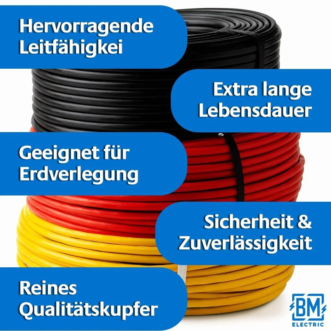YDYp płaski kabel instalacyjny NYM-J 3 × 2,5 mm², profile 11 × 6 mm, konduktorzy miedziane 300/500 V, szara blacha PCW, instalacja stała do pomieszczeń suchych/parowych/mokrych, kolorowe