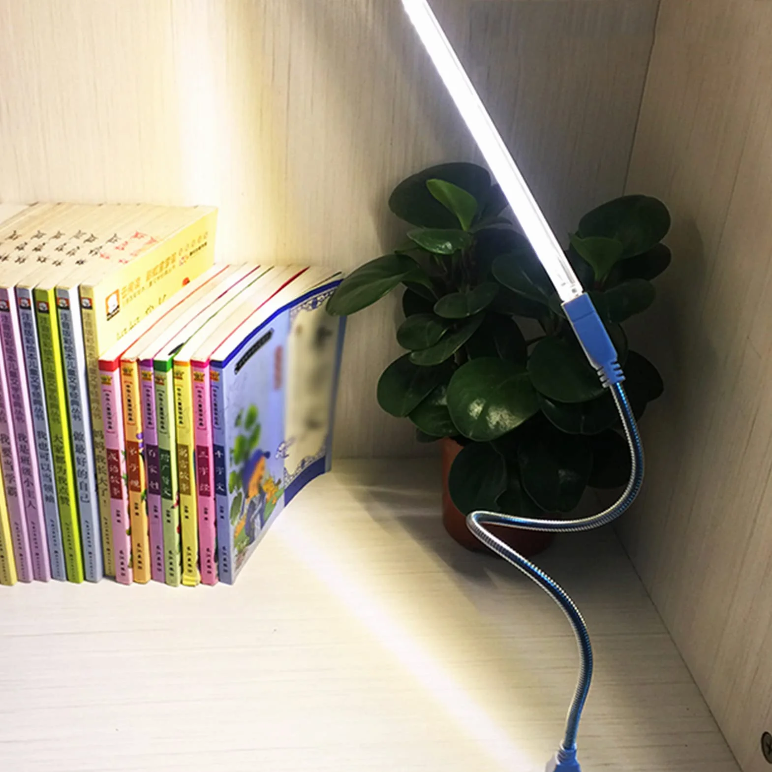 Clenp USB lampka LED mini do czytania, przenośna na biurko, nocna, kempingowa, do pokoju dziecięcego, ciepłe światło