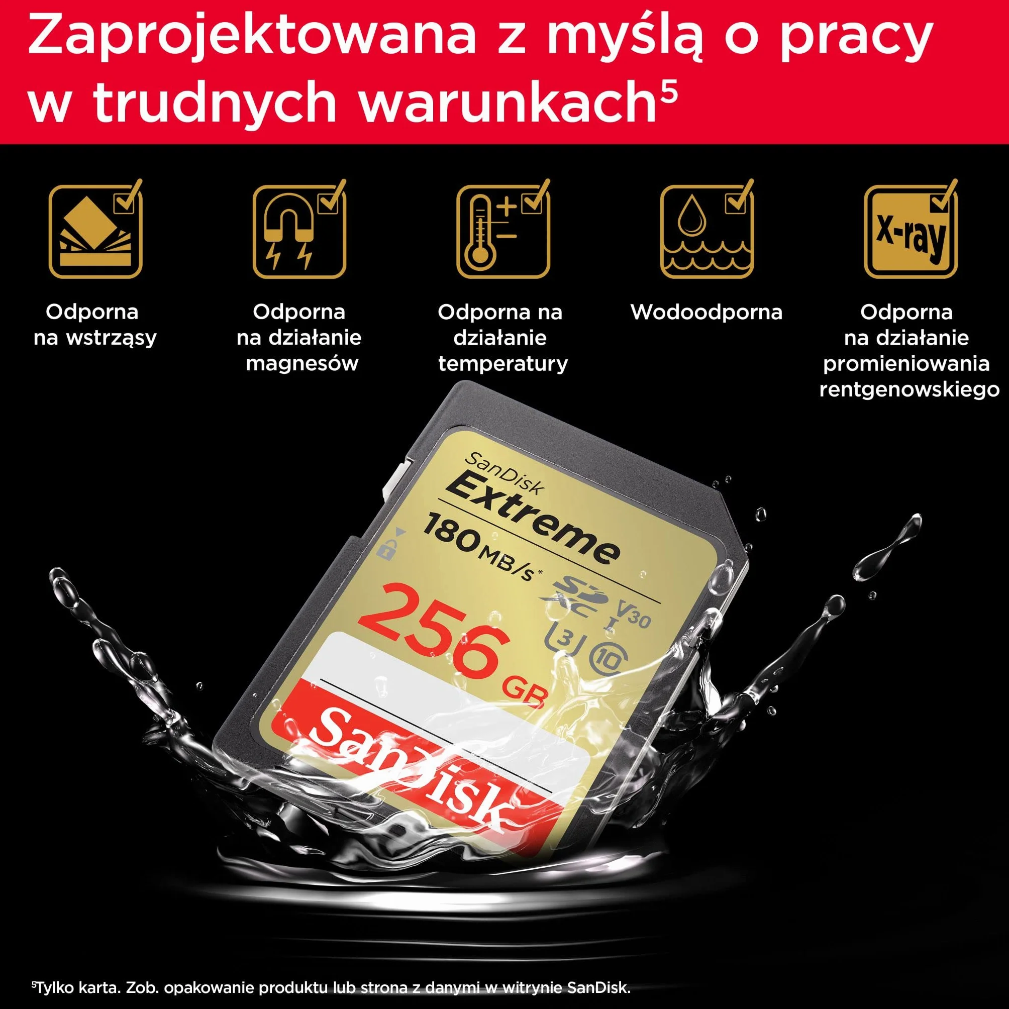 SanDisk SDSDXVV-256G-GNCIN Karta MicroSDXC Extreme Pro 256 GB, Czarny
