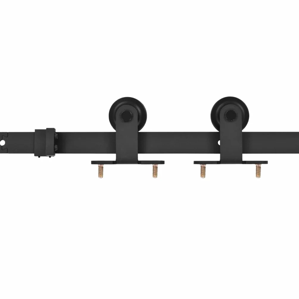 vidaXL System do montażu drzwi przesuwnych SKIEN, 200 cm, stal, czarny
