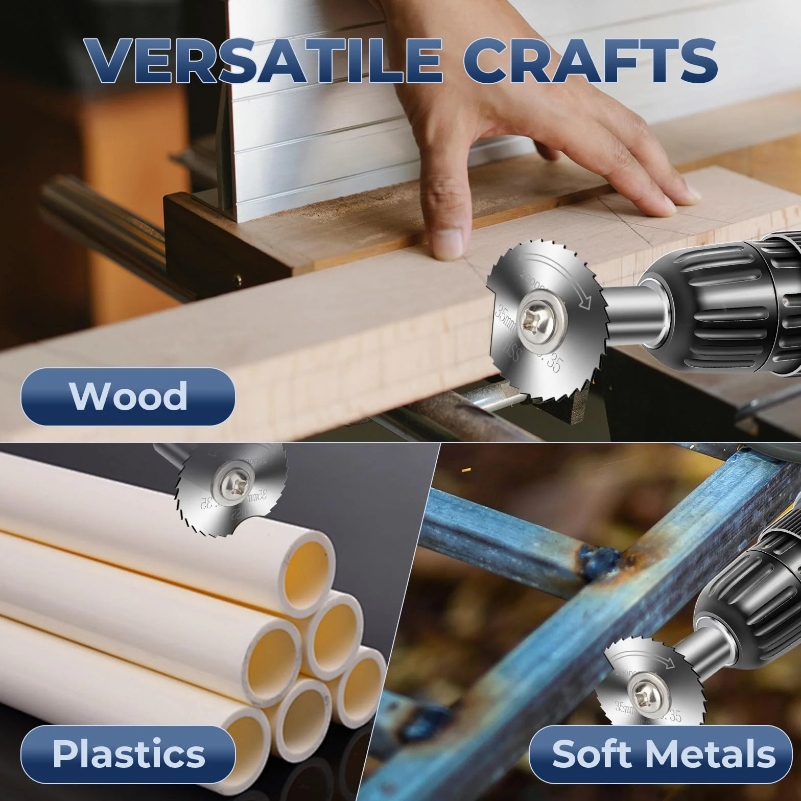 Zestaw 8 brzeszczotów do piły tarczowej, tarcze tnące do akcesoriów, ostrza ze stali szybkotnącej do narzędzi obrotowych, brzeszczoty do piły tarczowej do narzędzi wielofunkcyjnych do narzędzi