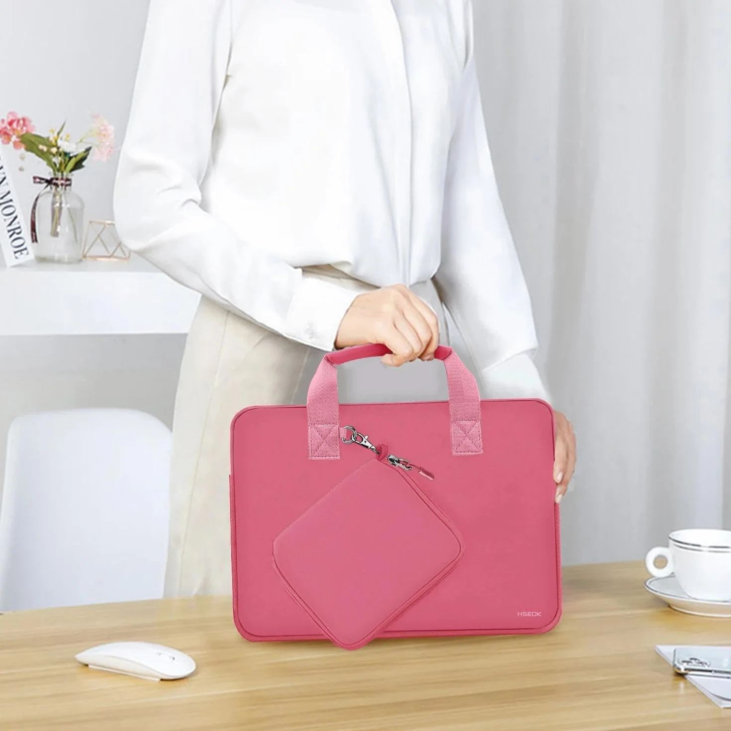 HSEOK Laptop Hülle 14 Zoll mit Kleiner Tasche, Neopren-Computertasche, kompatibel mit MacBook Pro 14" M4/M3/M2/M1 (2025–2021), MacBook Air/Pro 13" und den meisten 14-Zoll-Notebooks