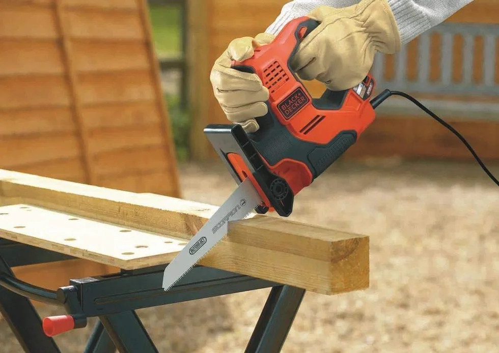 Black+Decker Autoselect uniwersalna piła 3 w 1 Scorpion 500 W RS890K – elektryczna piła wielofunkcyjna, piła ręczna, wyrzynarka i do gałęzi z walizką, długość skoku 23 mm